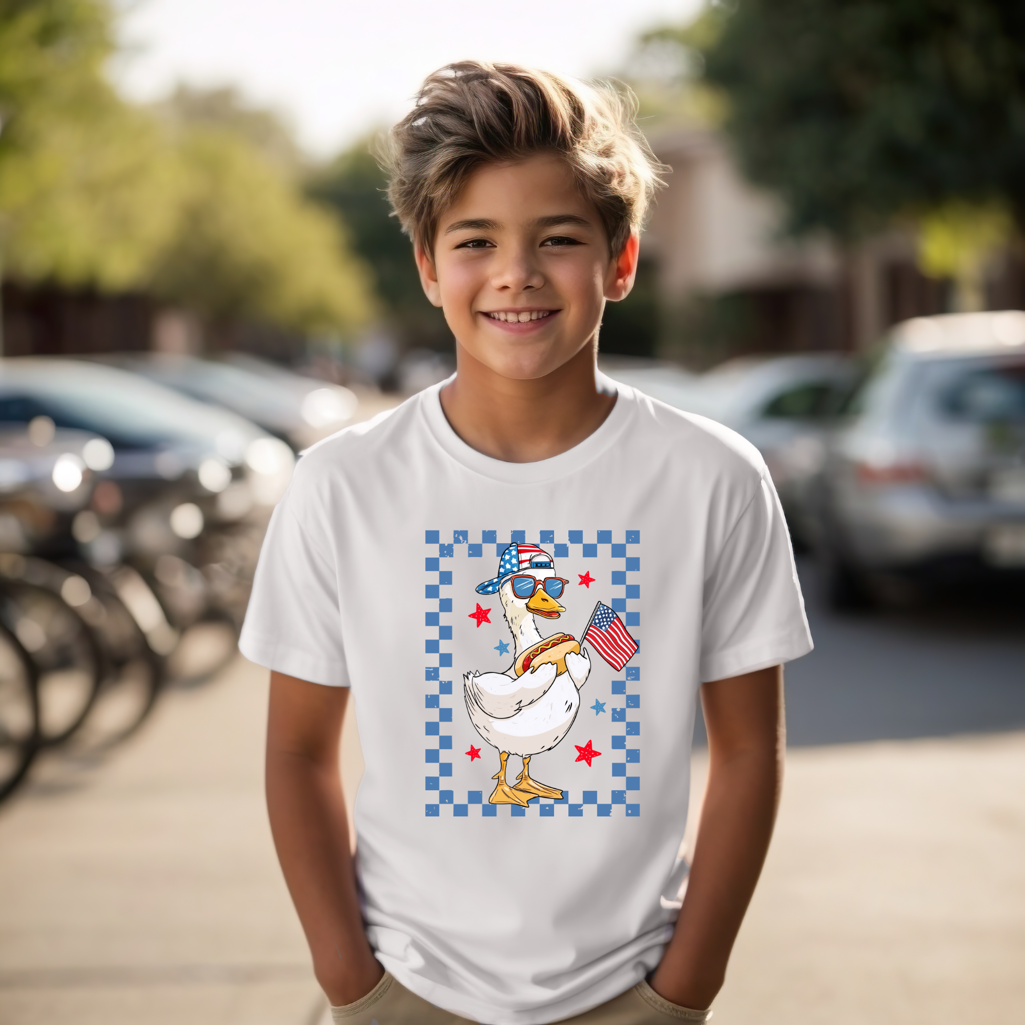 4th of July Goose T-Shirt | Boys 4th of July T-Shirt
