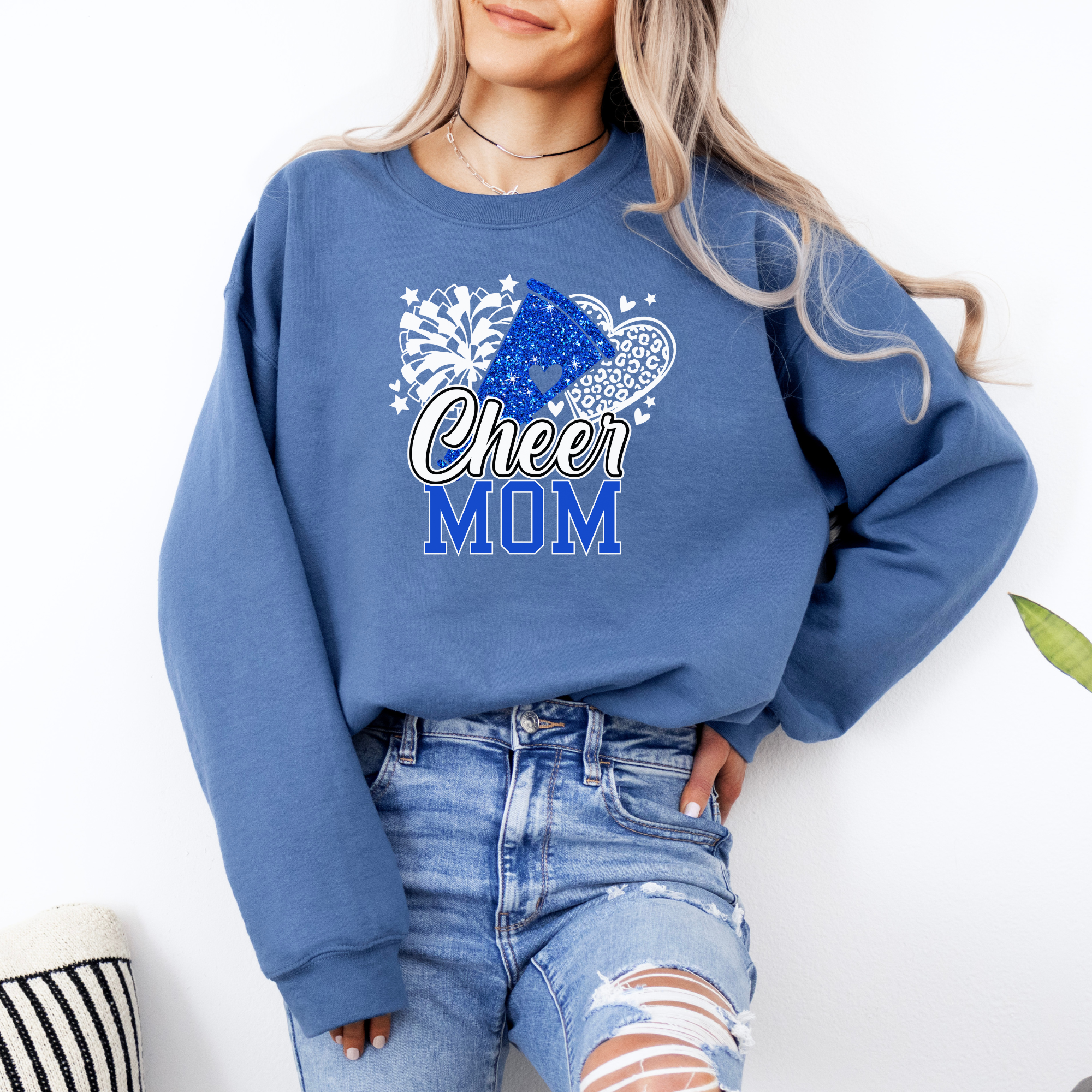 Glitter Cheer Mom Sweatshirt