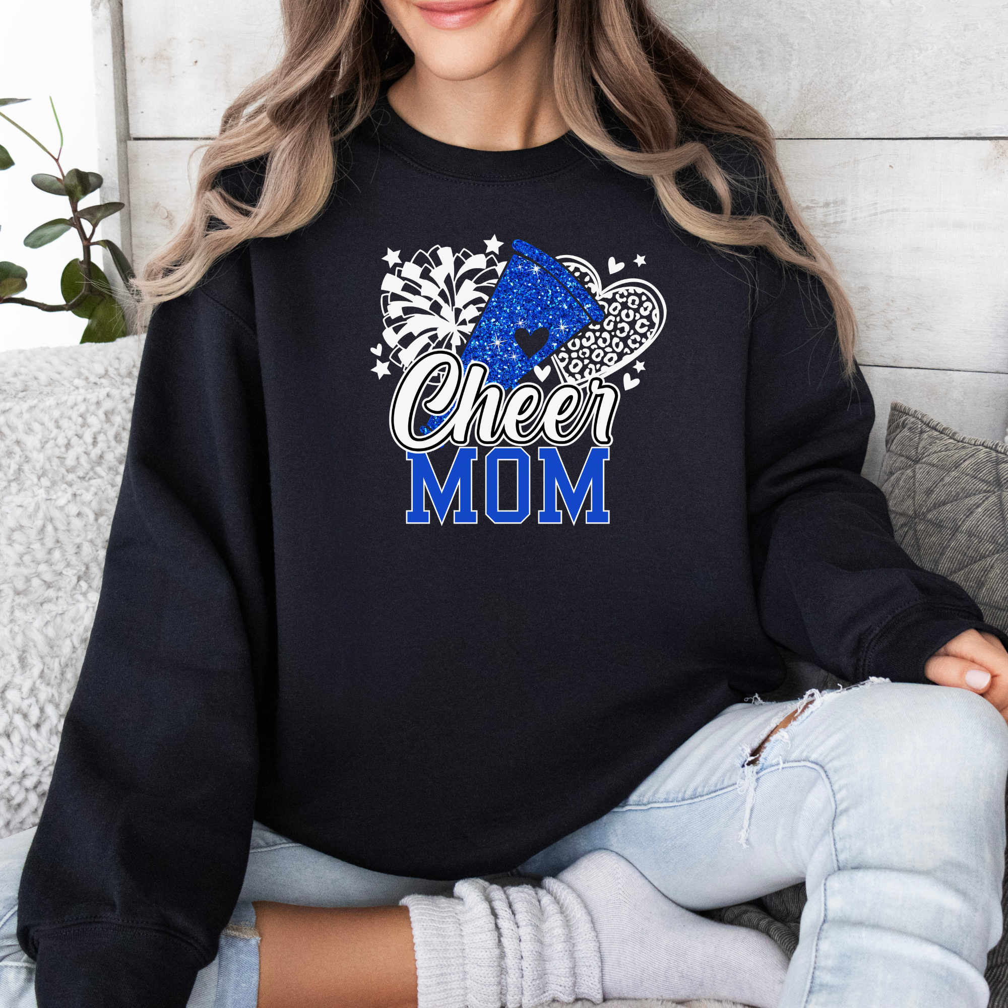 Glitter Cheer Mom Sweatshirt