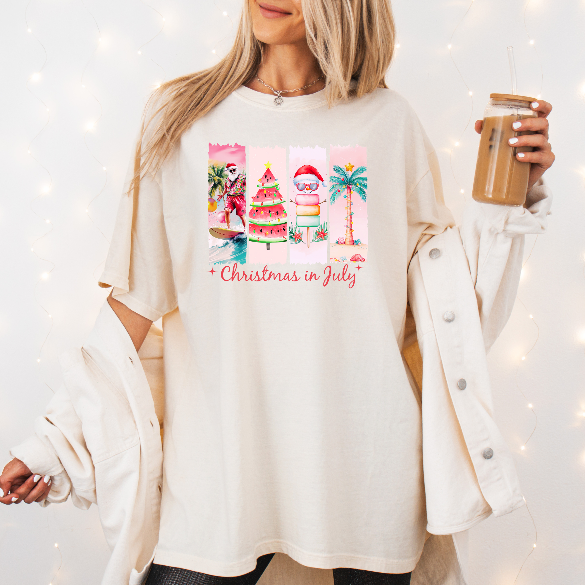 Christmas In July Collage Shirt | Christmas Shirts