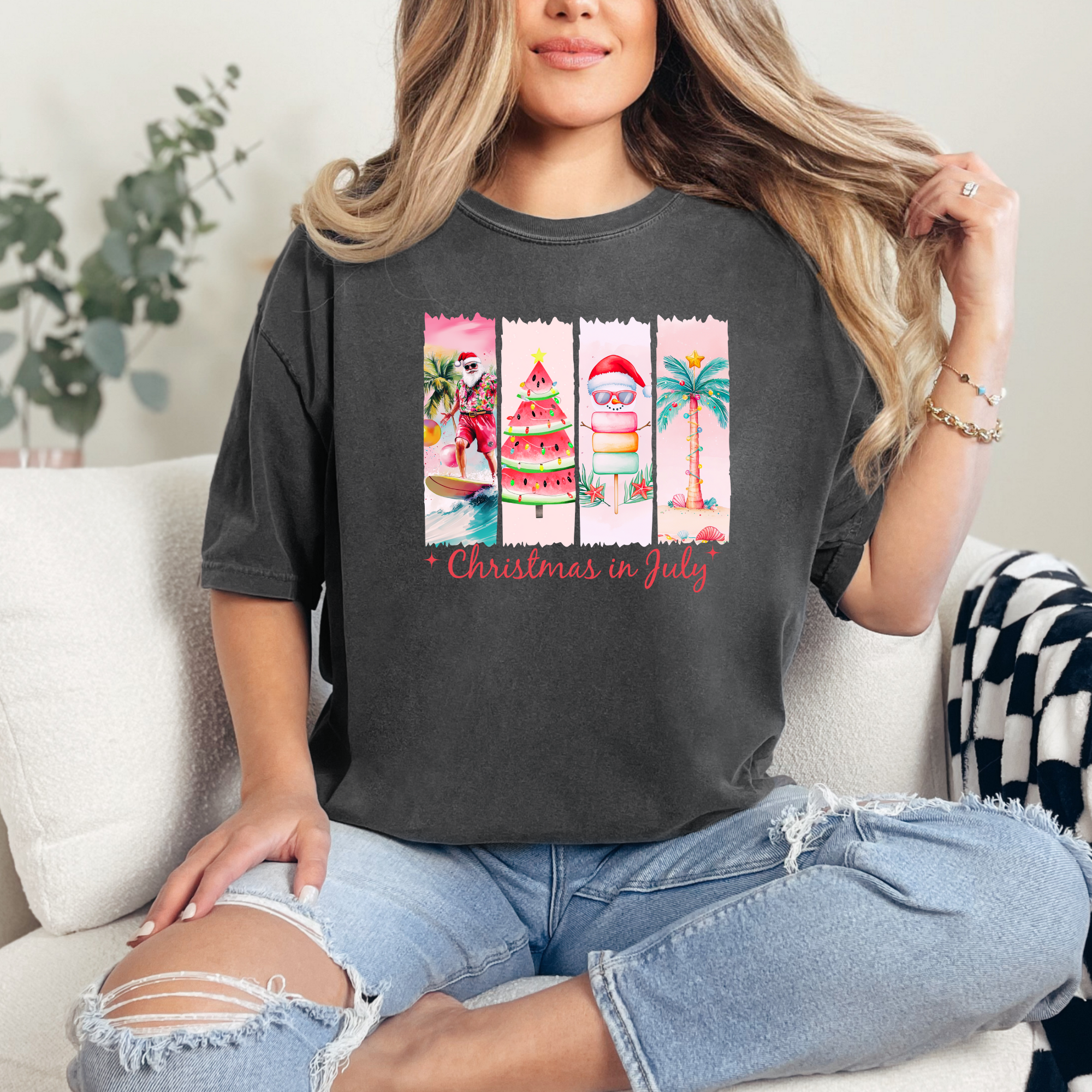 Christmas In July Collage Shirt | Christmas Shirts