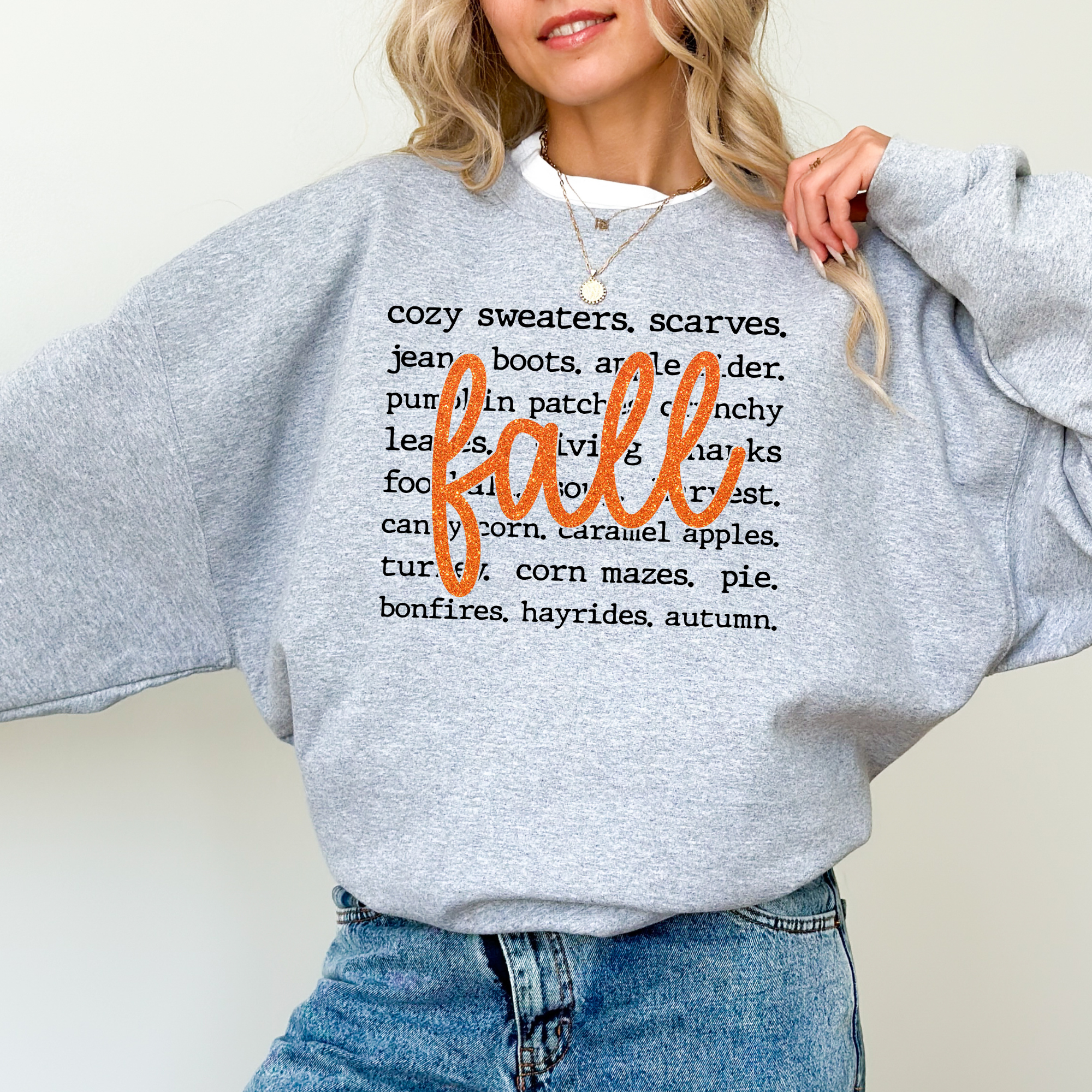 Fall Words Sweatshirt | Women's Fall Sweatshirt