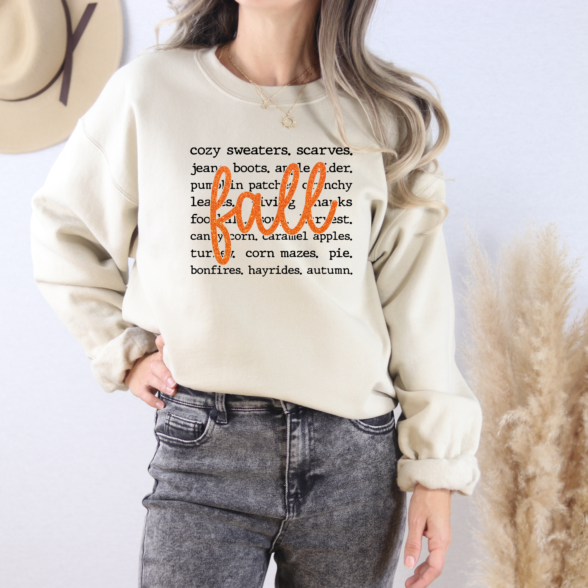 Fall Words Sweatshirt | Women's Fall Sweatshirt
