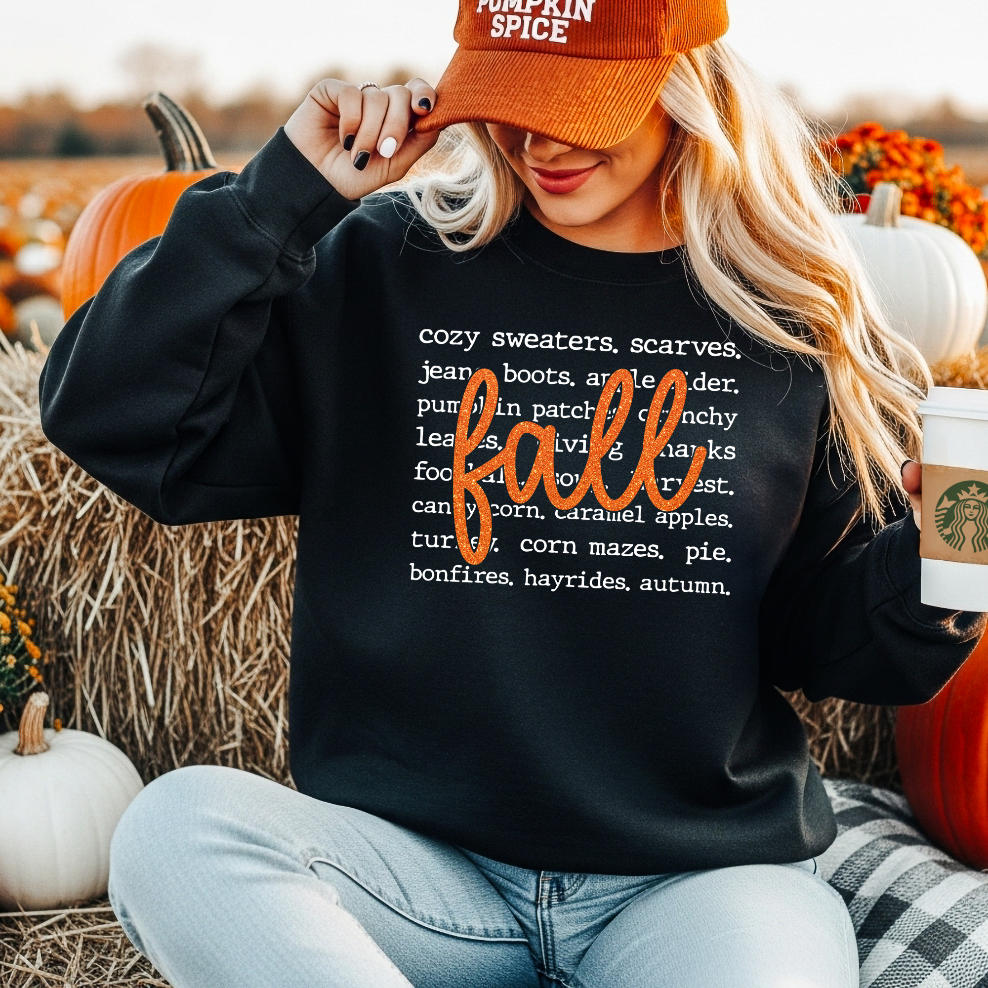 Fall Words Sweatshirt | Women's Fall Sweatshirt