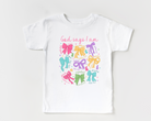 God says I am shirt with coquette bows for toddler girls