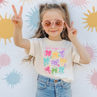 God says I am shirt with coquette bows for toddler girls