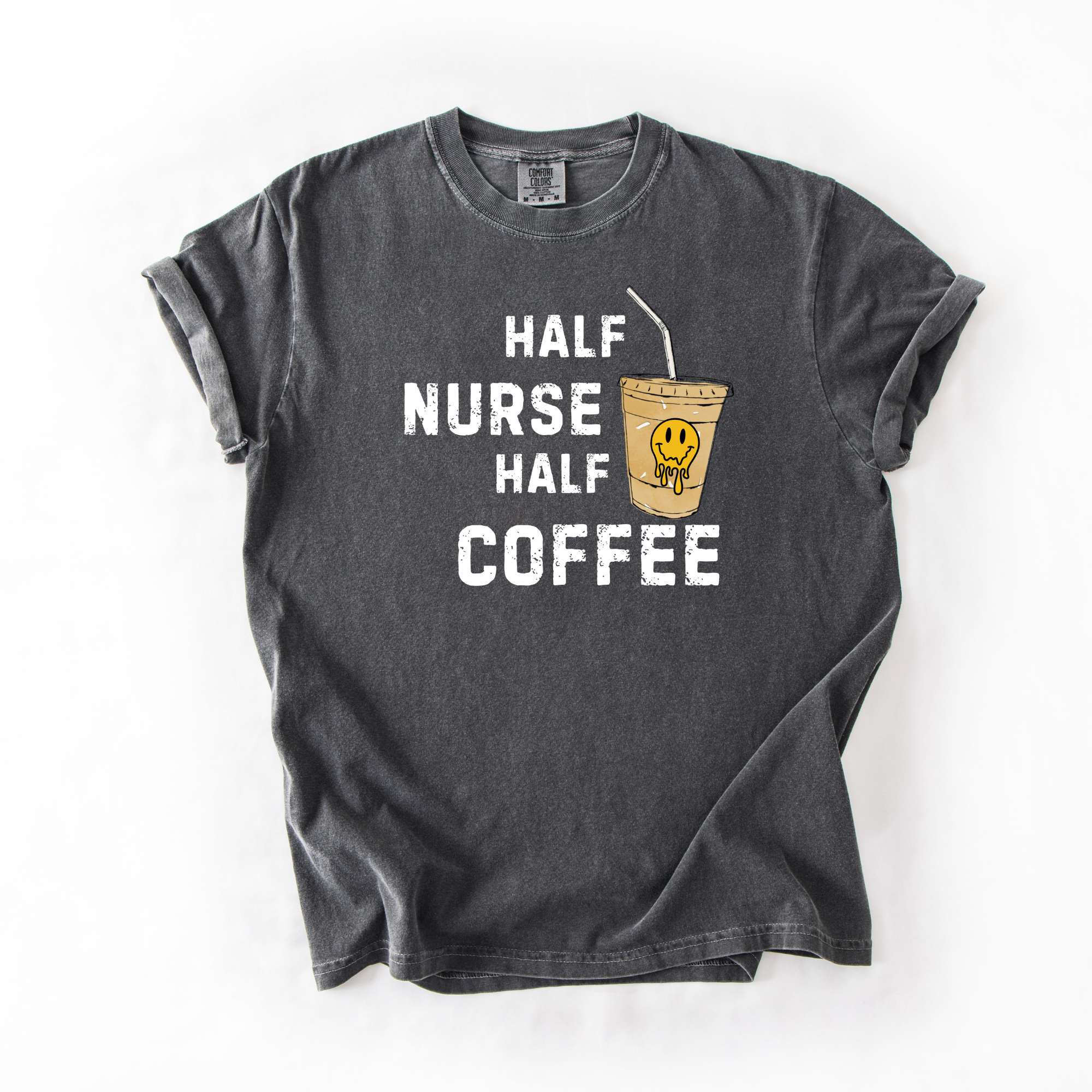 Half Nurse Half Coffee | Retro Inspired Funny Nurse Shirt