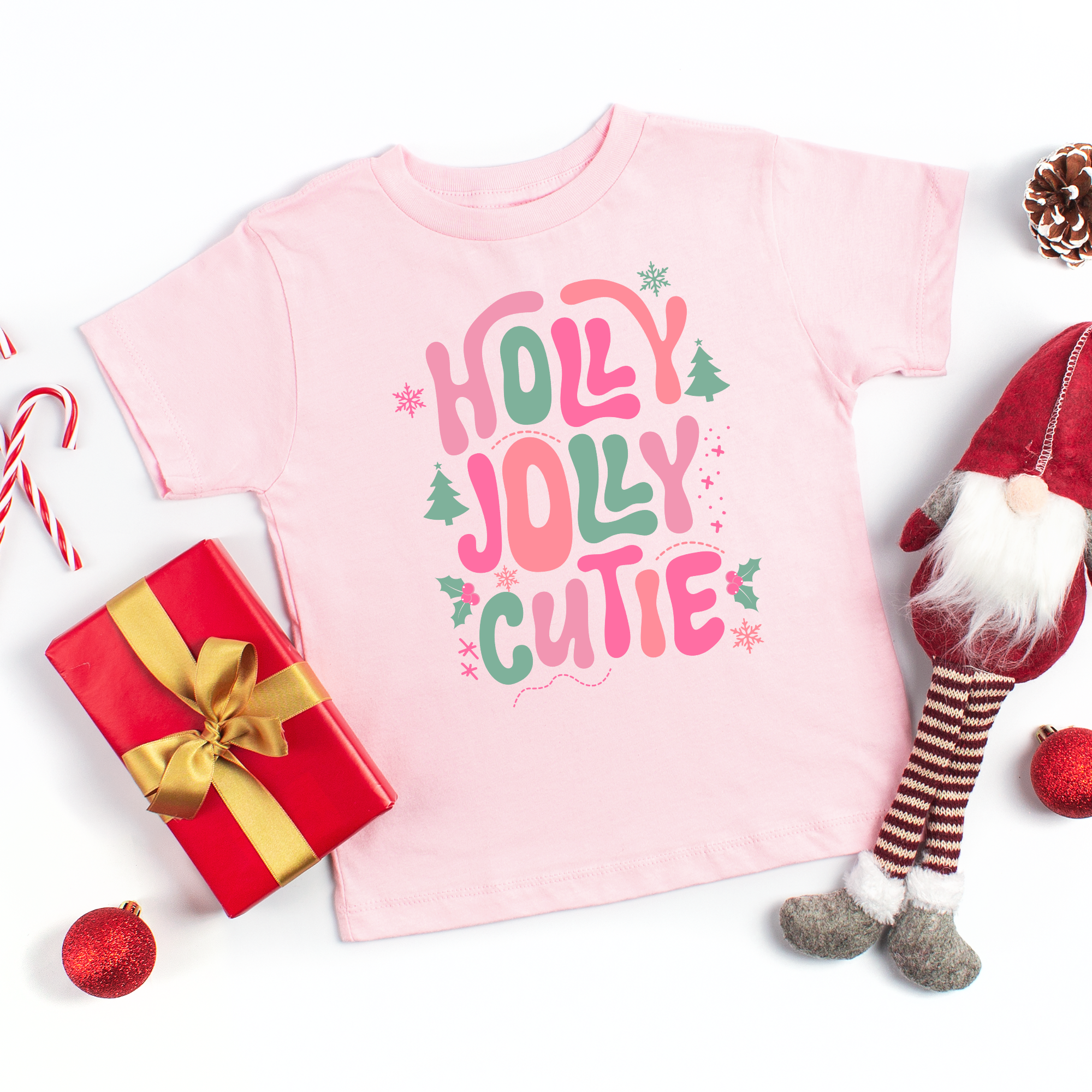 Holly Jolly Cutie T-Shirt | Girls Christmas Shirt
