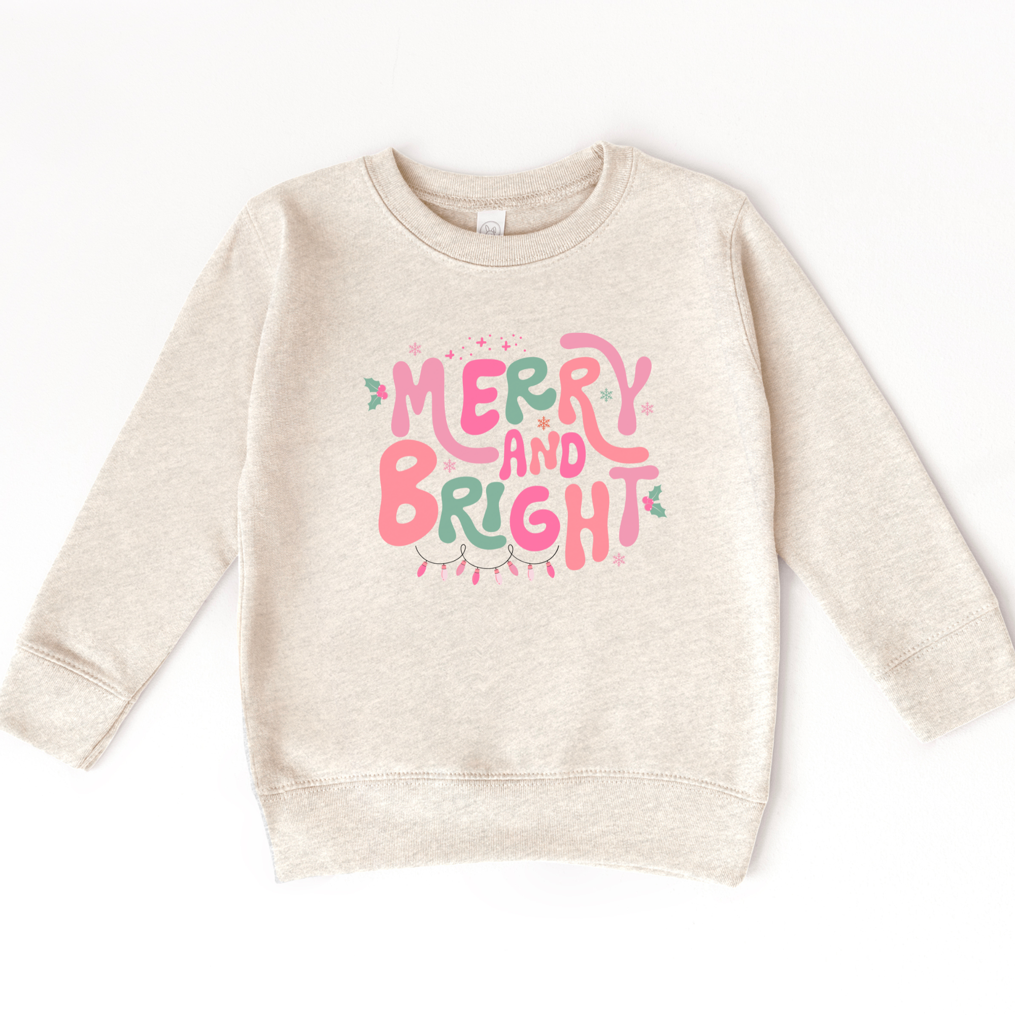 Merry and Bright Sweatshirt | Girls Christmas Shirt