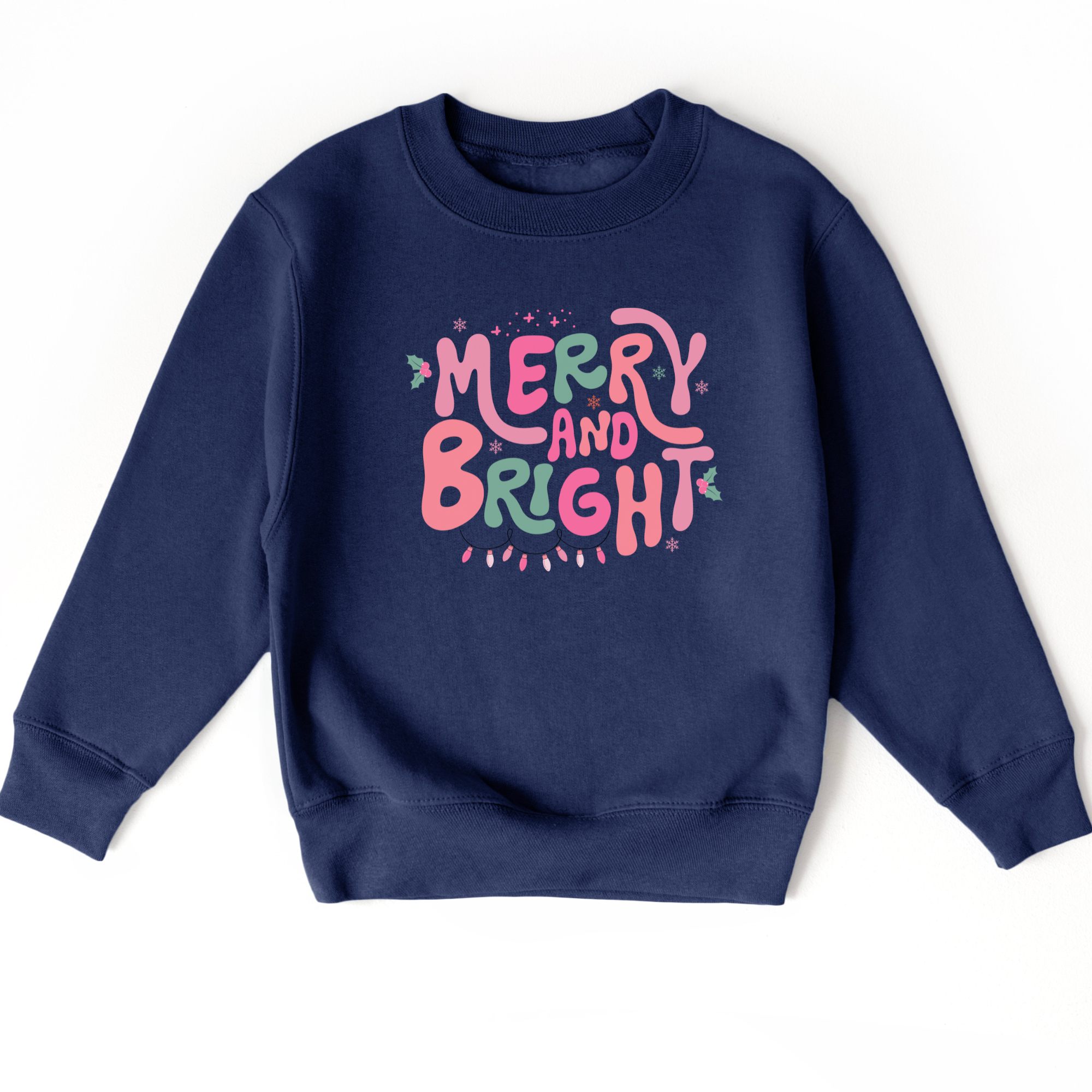 Merry and Bright Sweatshirt | Girls Christmas Shirt