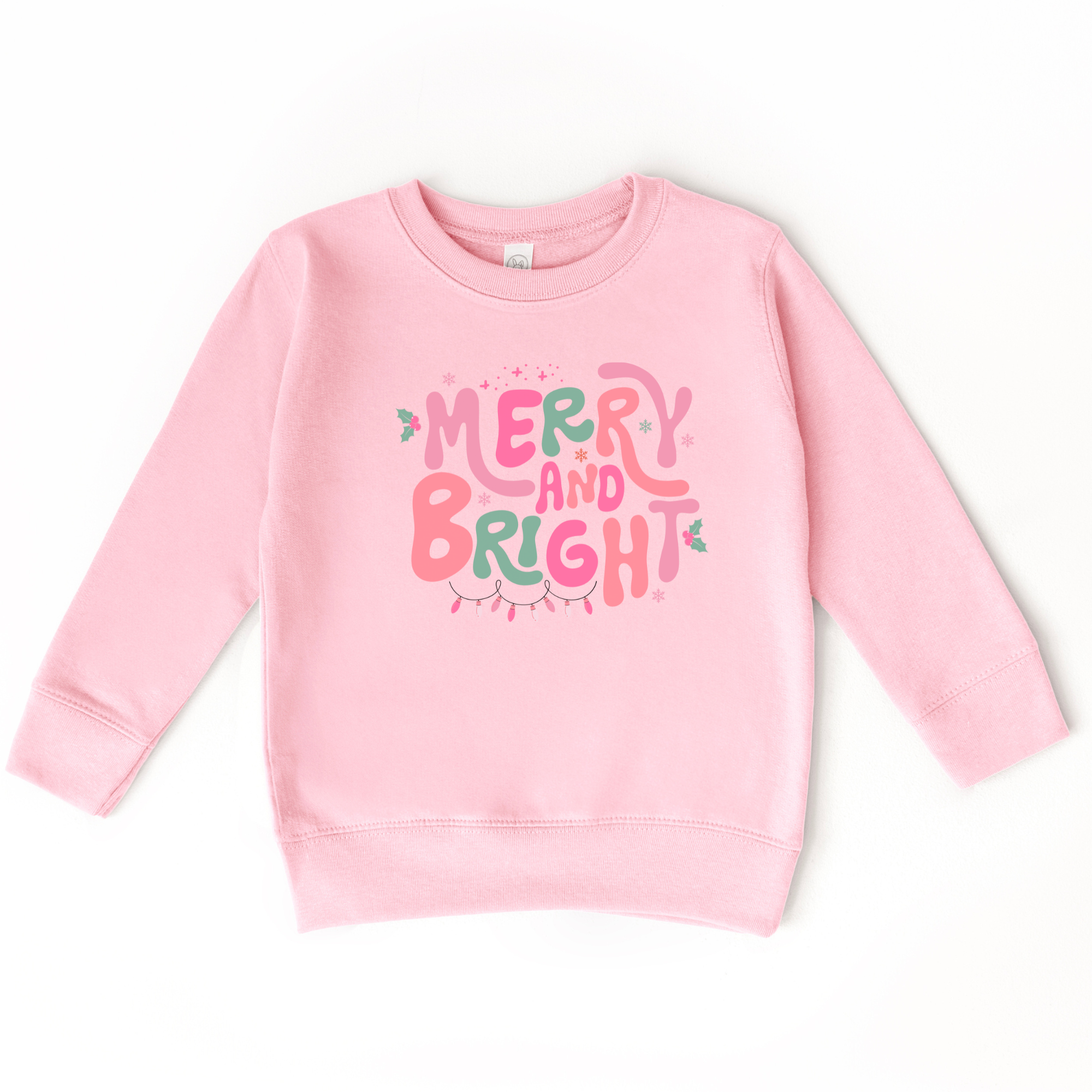 Merry and Bright Sweatshirt | Girls Christmas Shirt