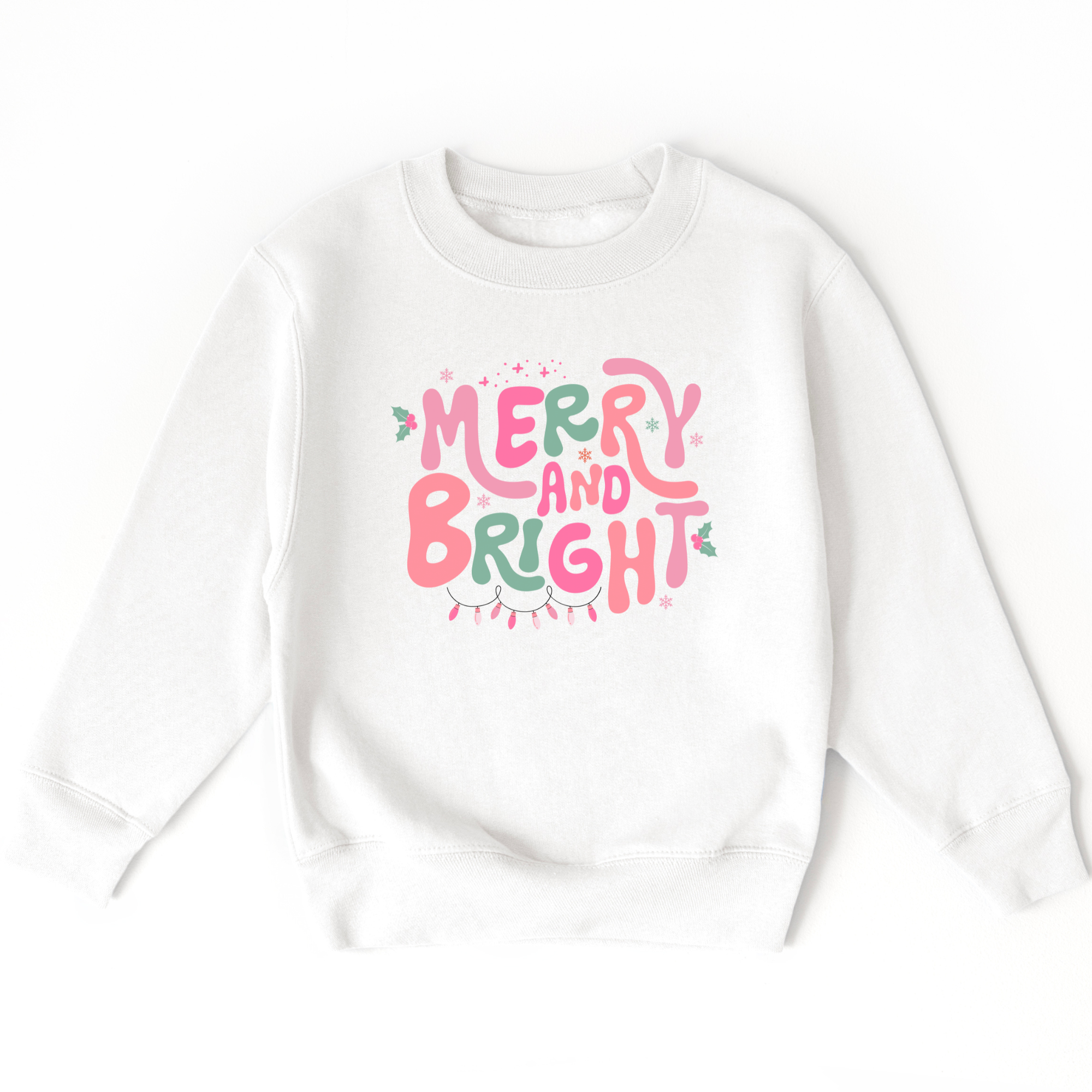 Merry and Bright Sweatshirt | Girls Christmas Shirt