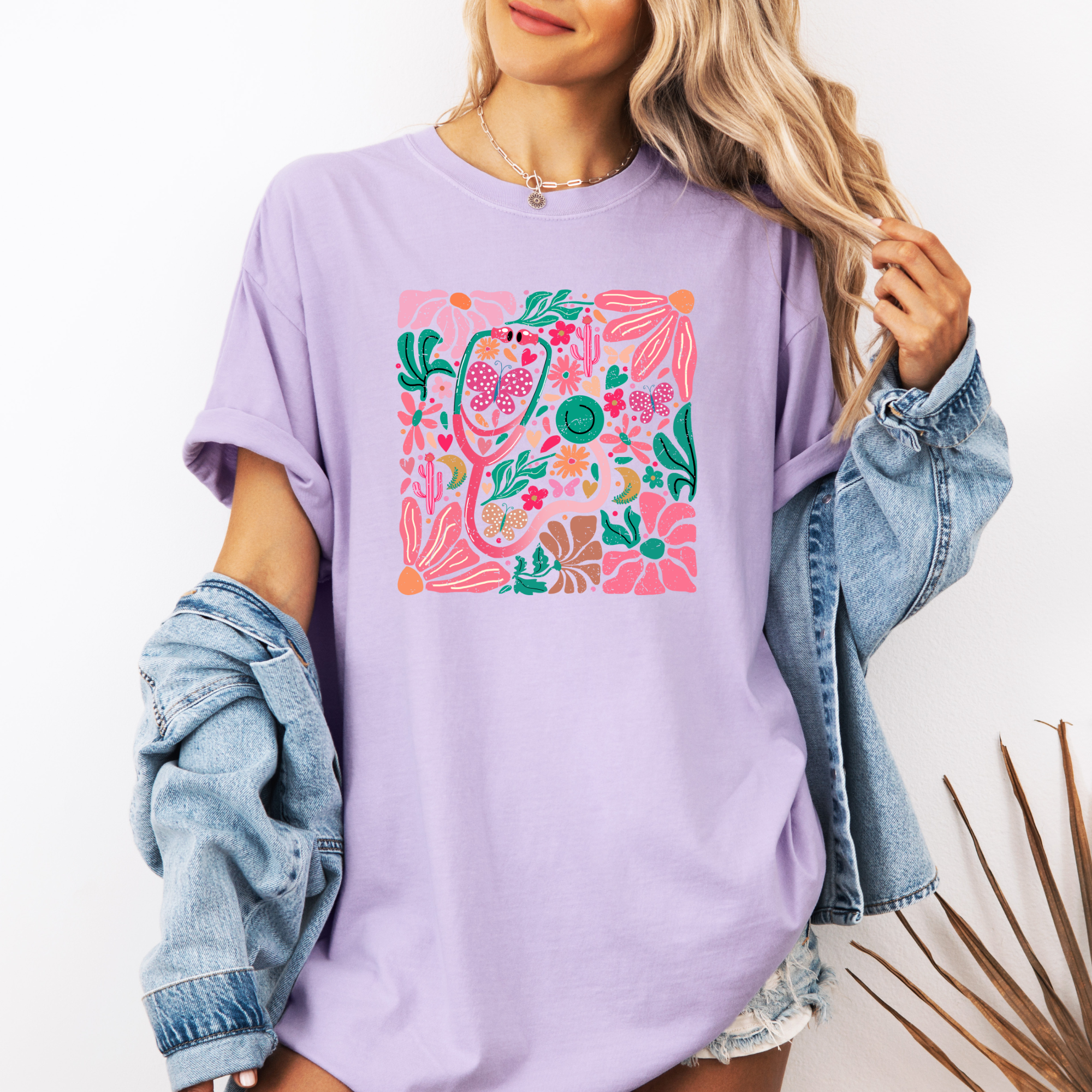 Floral Nurse T-Shirt | Retro Floral Nurse T-Shirt