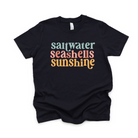 Saltwater seashells sunshine kids beach shirt
