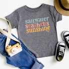 Saltwater seashells sunshine kids beach shirt