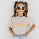 Saltwater seashells sunshine kids beach shirt