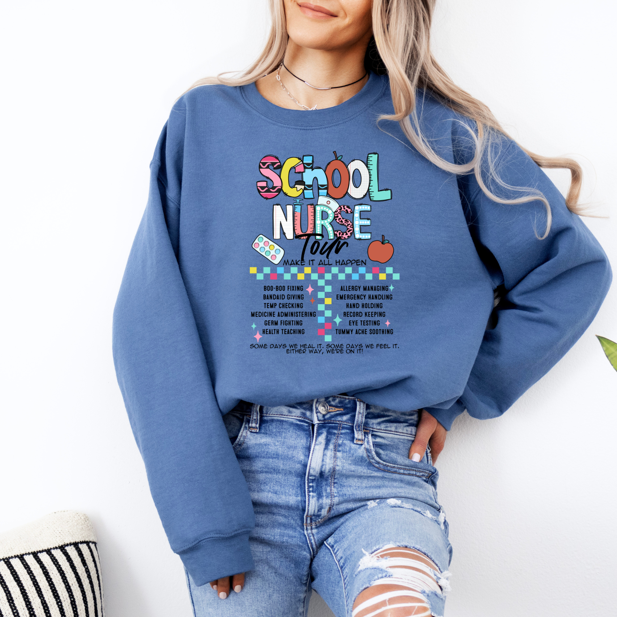 School Nurse Concert Tour Sweatshirt | Funny School Nurse Sweatshirt