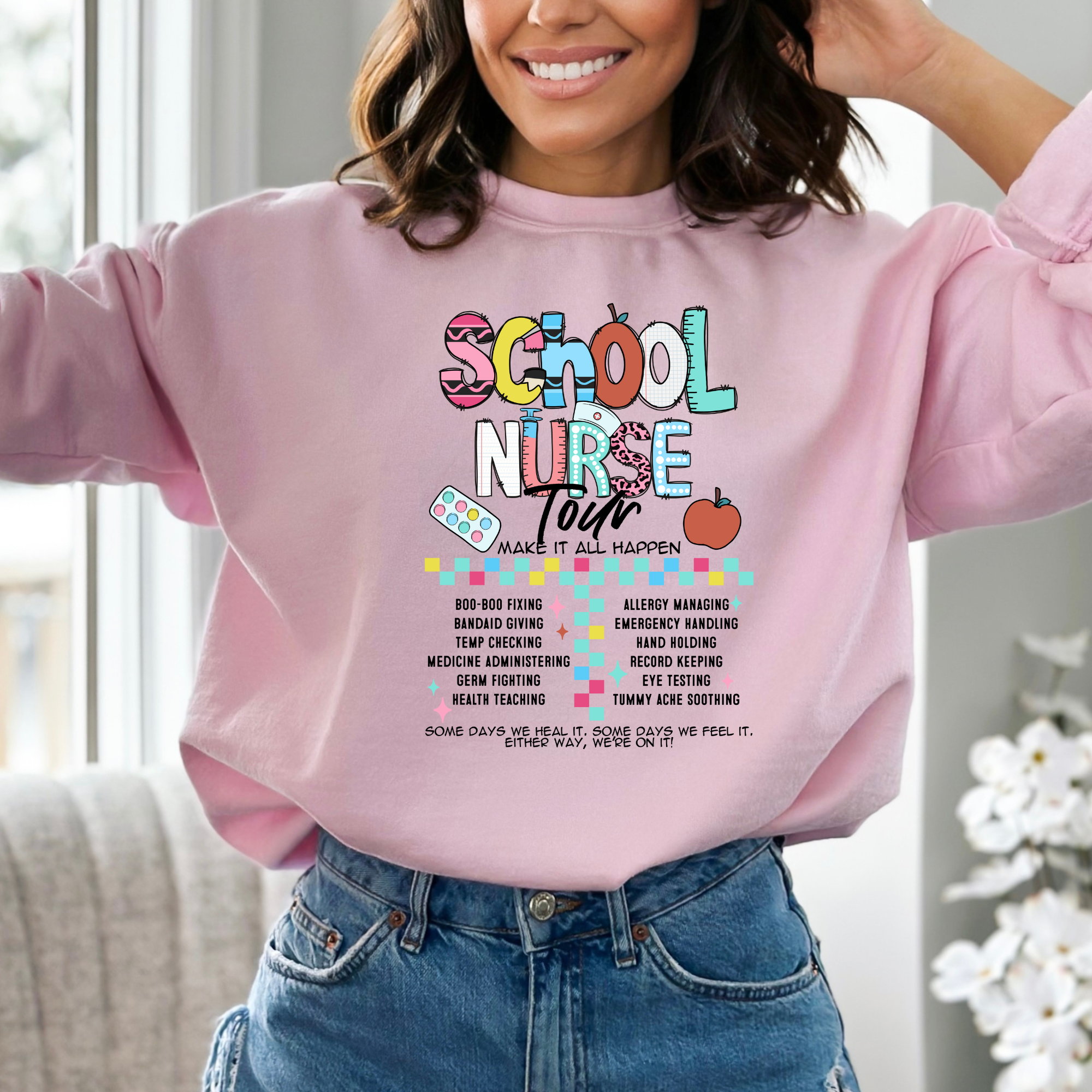 School Nurse Concert Tour Sweatshirt | Funny School Nurse Sweatshirt