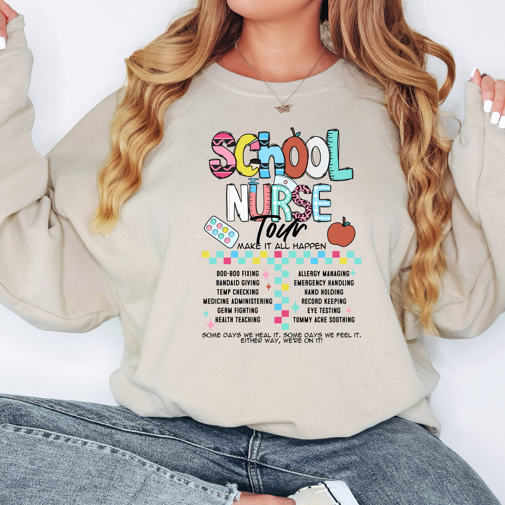 School Nurse Concert Tour Sweatshirt | Funny School Nurse Sweatshirt