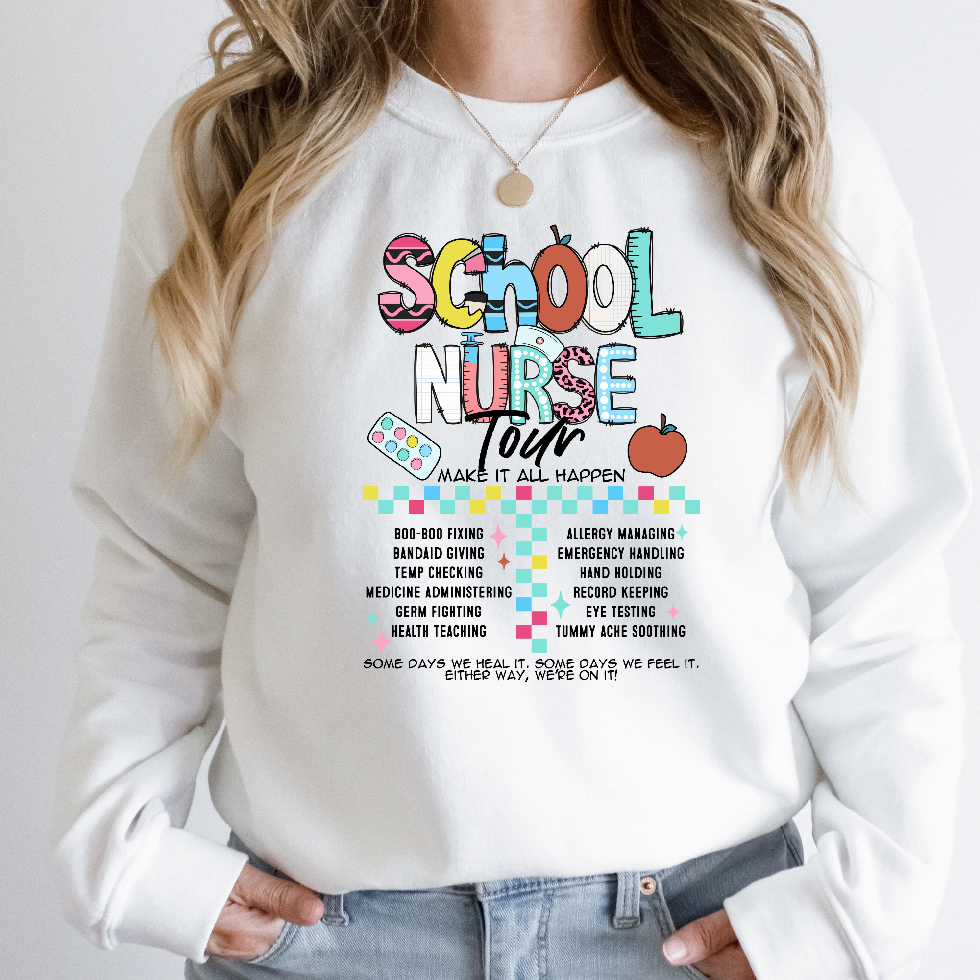 School Nurse Concert Tour Sweatshirt | Funny School Nurse Sweatshirt