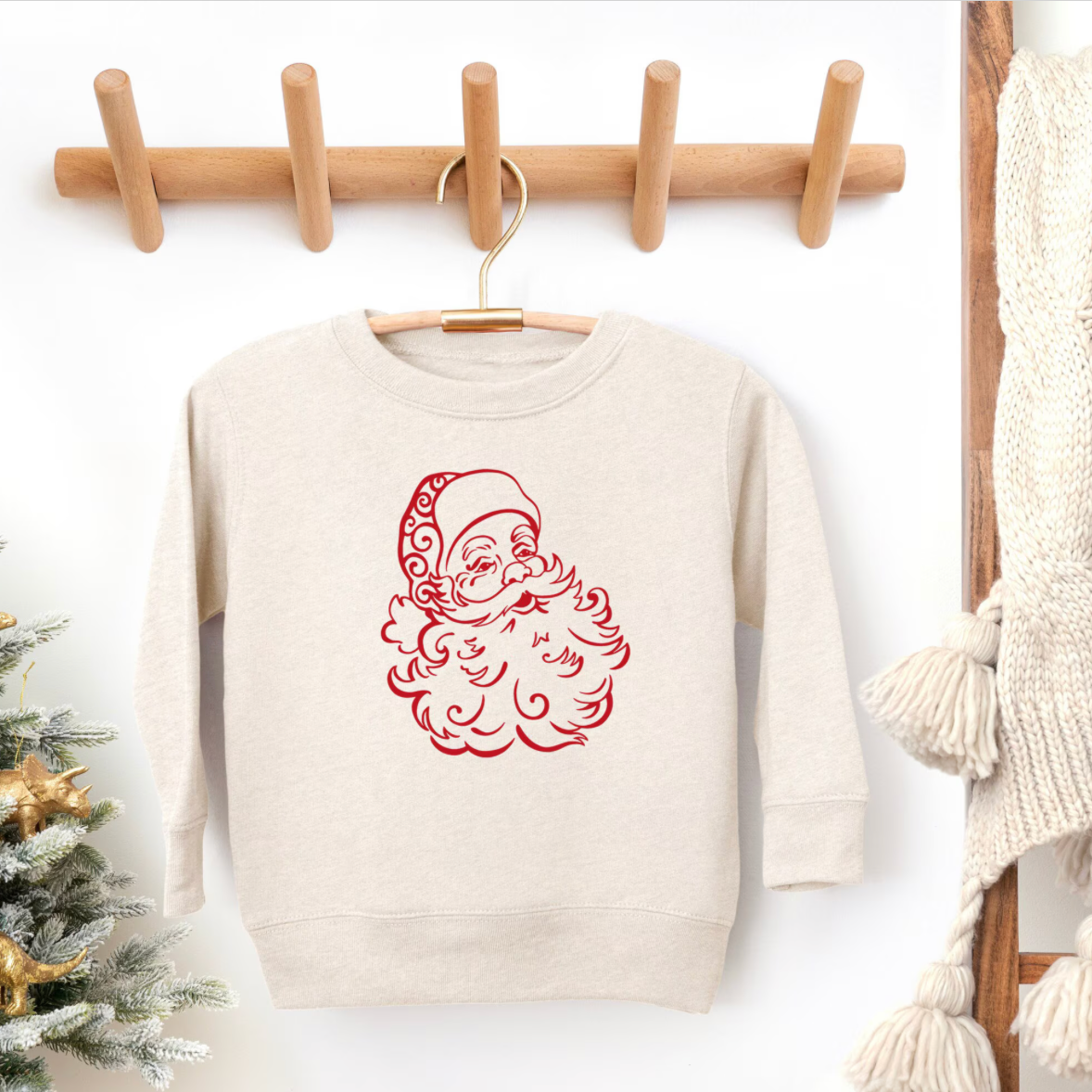 Vintage Santa Sweatshirt | Kids Christmas Sweatshirt