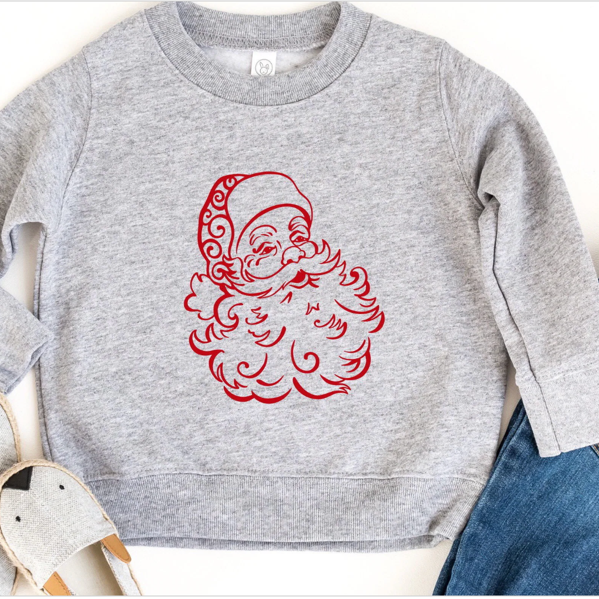 Vintage Santa Sweatshirt | Kids Christmas Sweatshirt