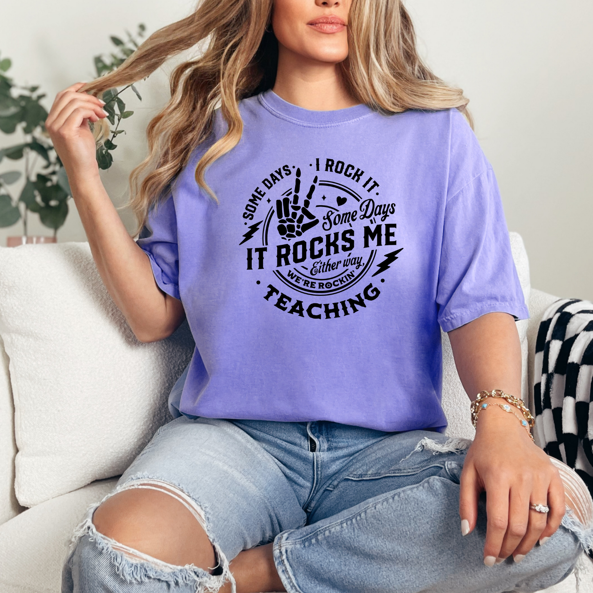 Teaching Some Days It Rocks Me Shirt | Funny Teacher Shirt