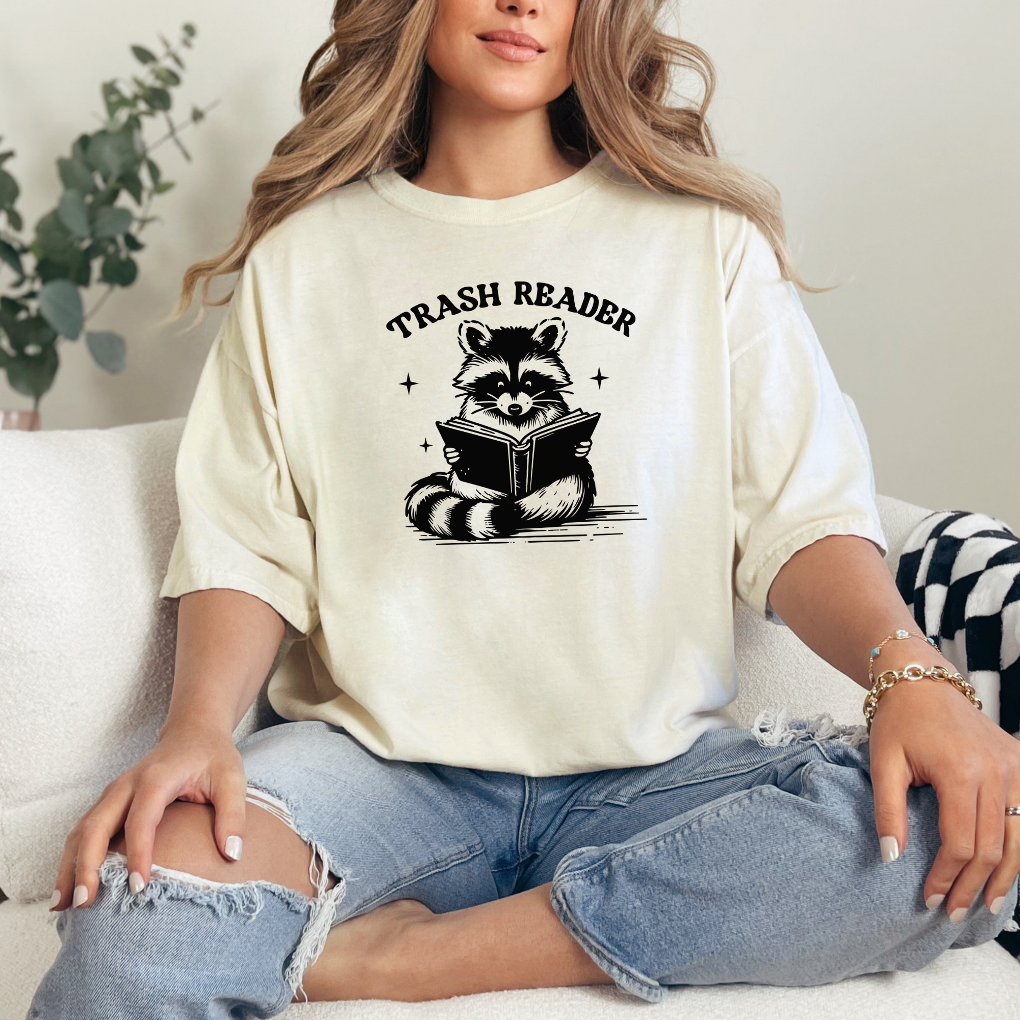 Trash reader raccoon tshirt | Bookish Shirt