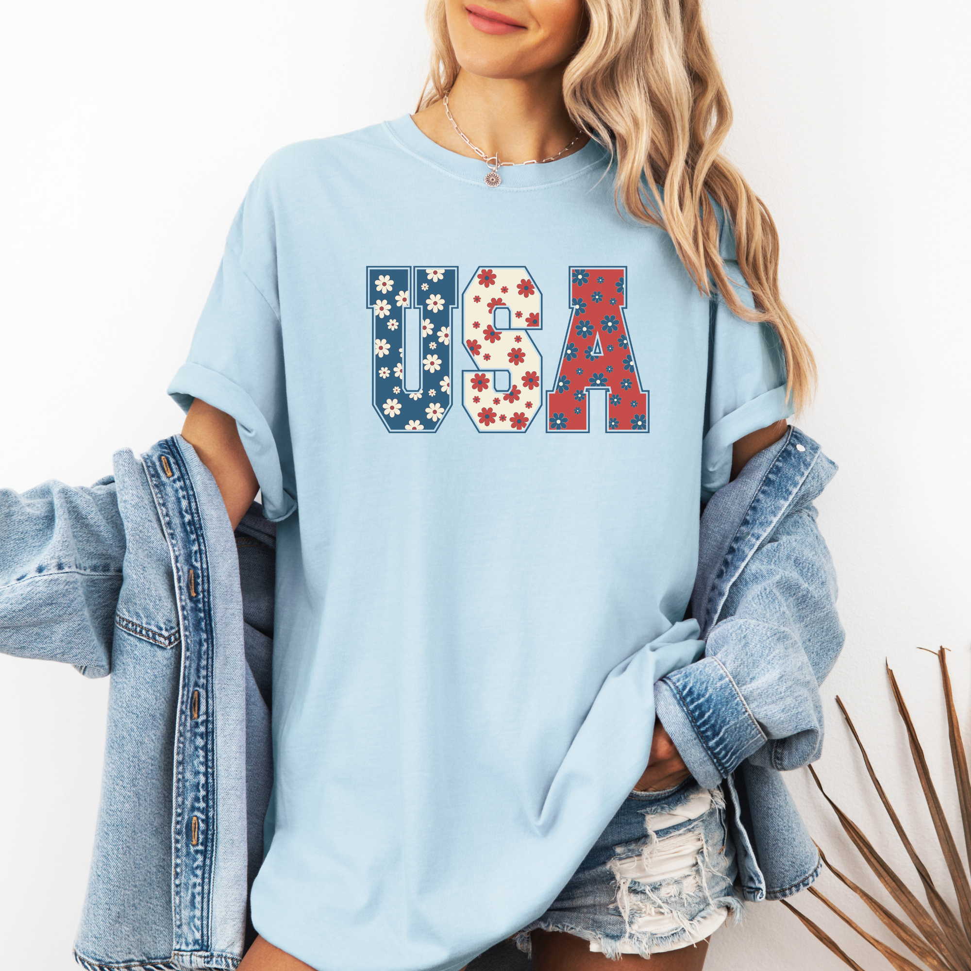Retro USA 4th of July T-Shirt | Womens Patriotic Shirt