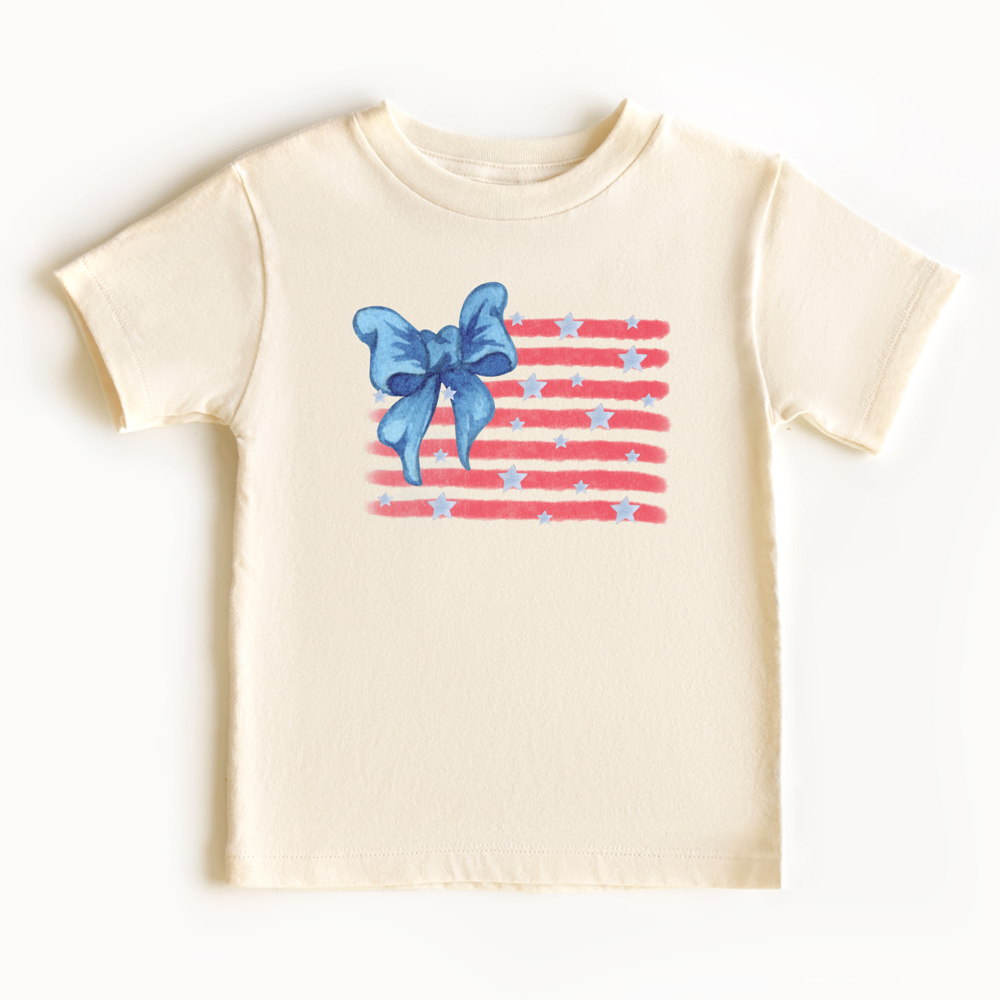 Watercolor American Flag Shirt | Girls Patriotic Shirt