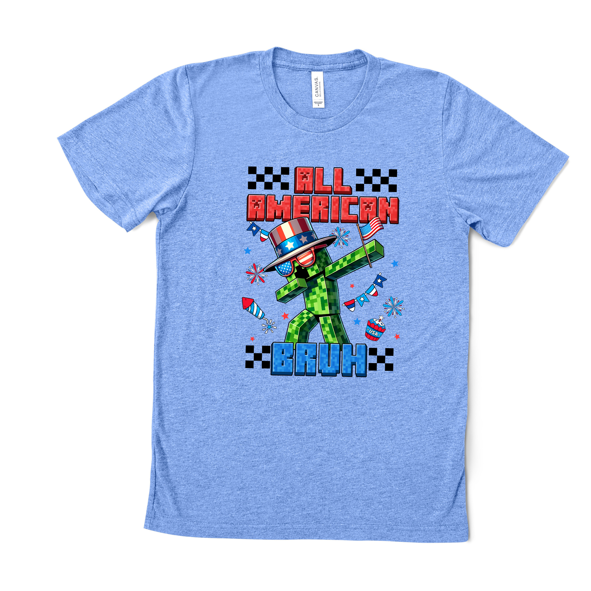All American Bruh T-Shirt | Kids Gaming T-Shirt