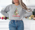 All booked for Christmas sweatshirt for book lovers in gray