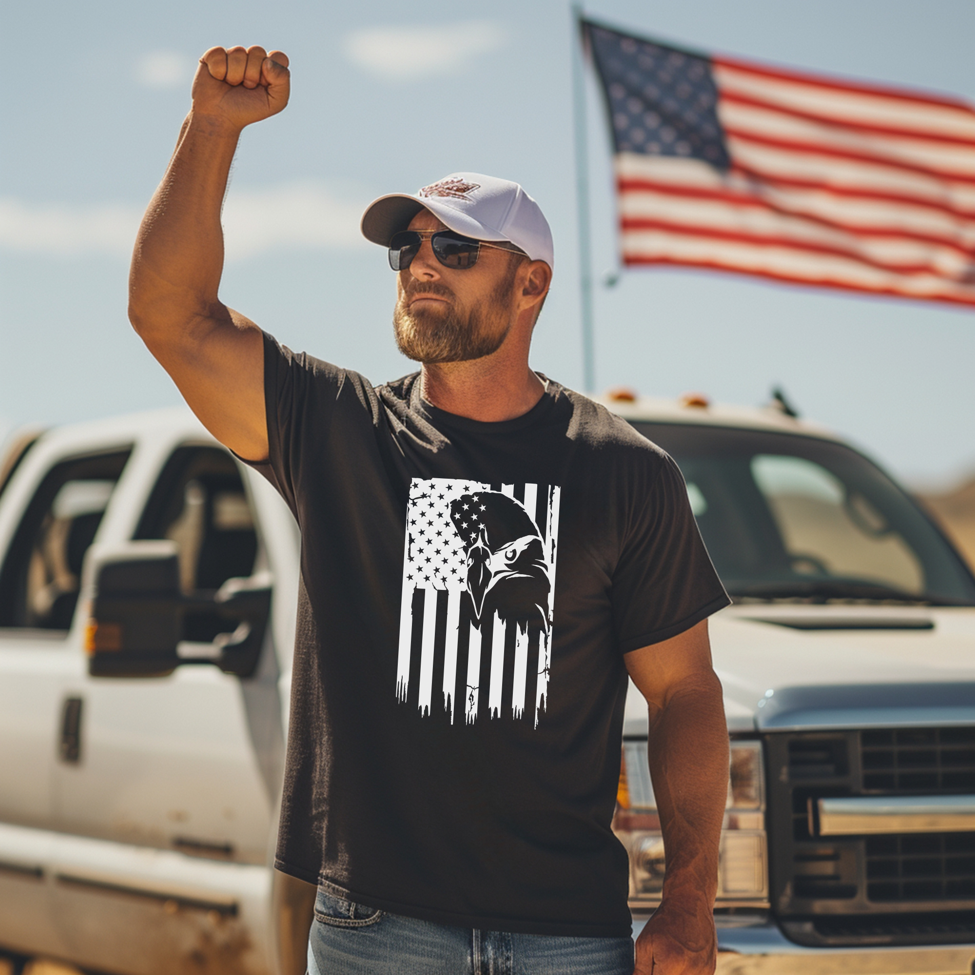 American Flag Eagle T-Shirt | Mens Patriotic T-Shirt
