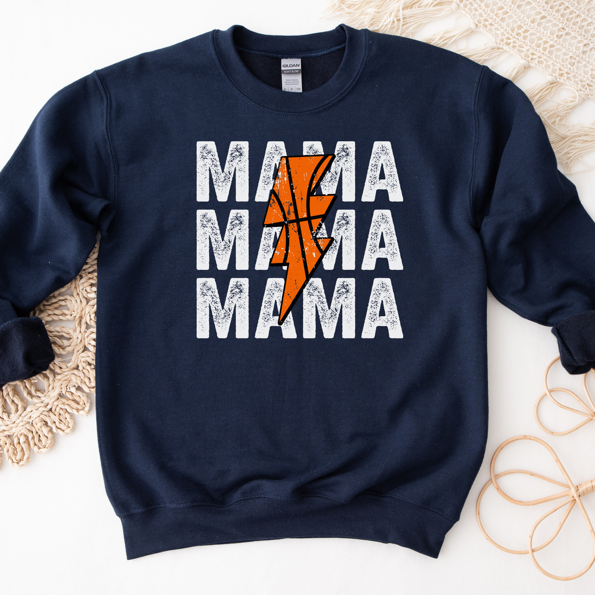 Basketball Mama Stacked Sweatshirt | Basketball Mom Shirt