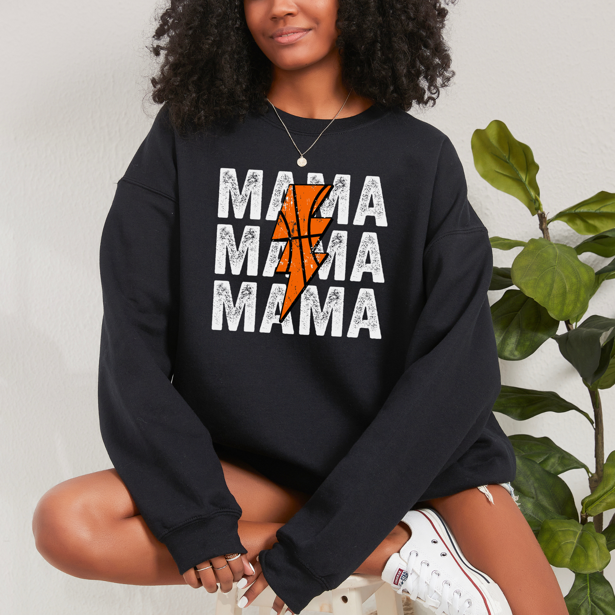 Basketball Mama Stacked Sweatshirt | Basketball Mom Shirt