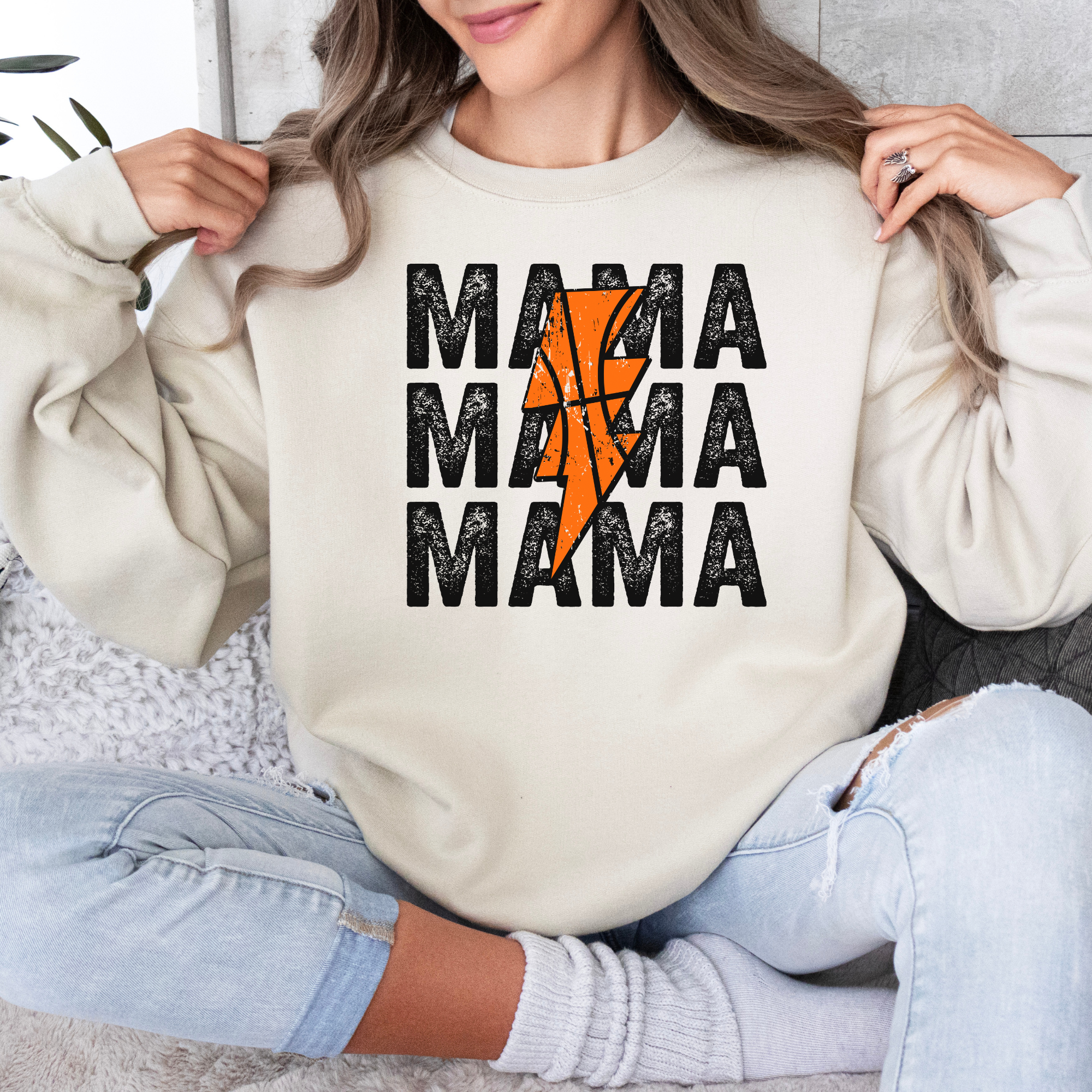 Basketball Mama Stacked Sweatshirt | Basketball Mom Shirt