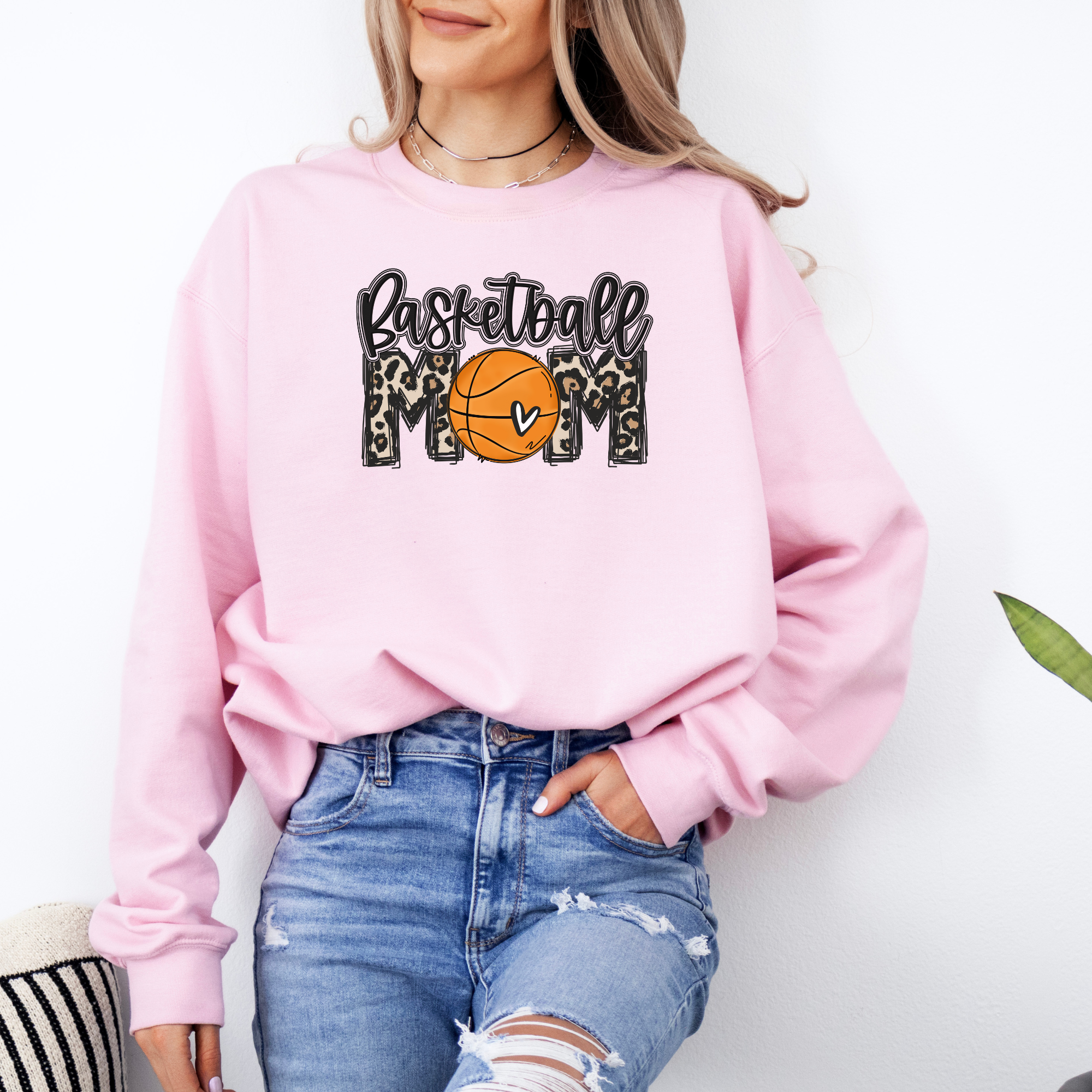 Basketball mom cheetah sweatshirt