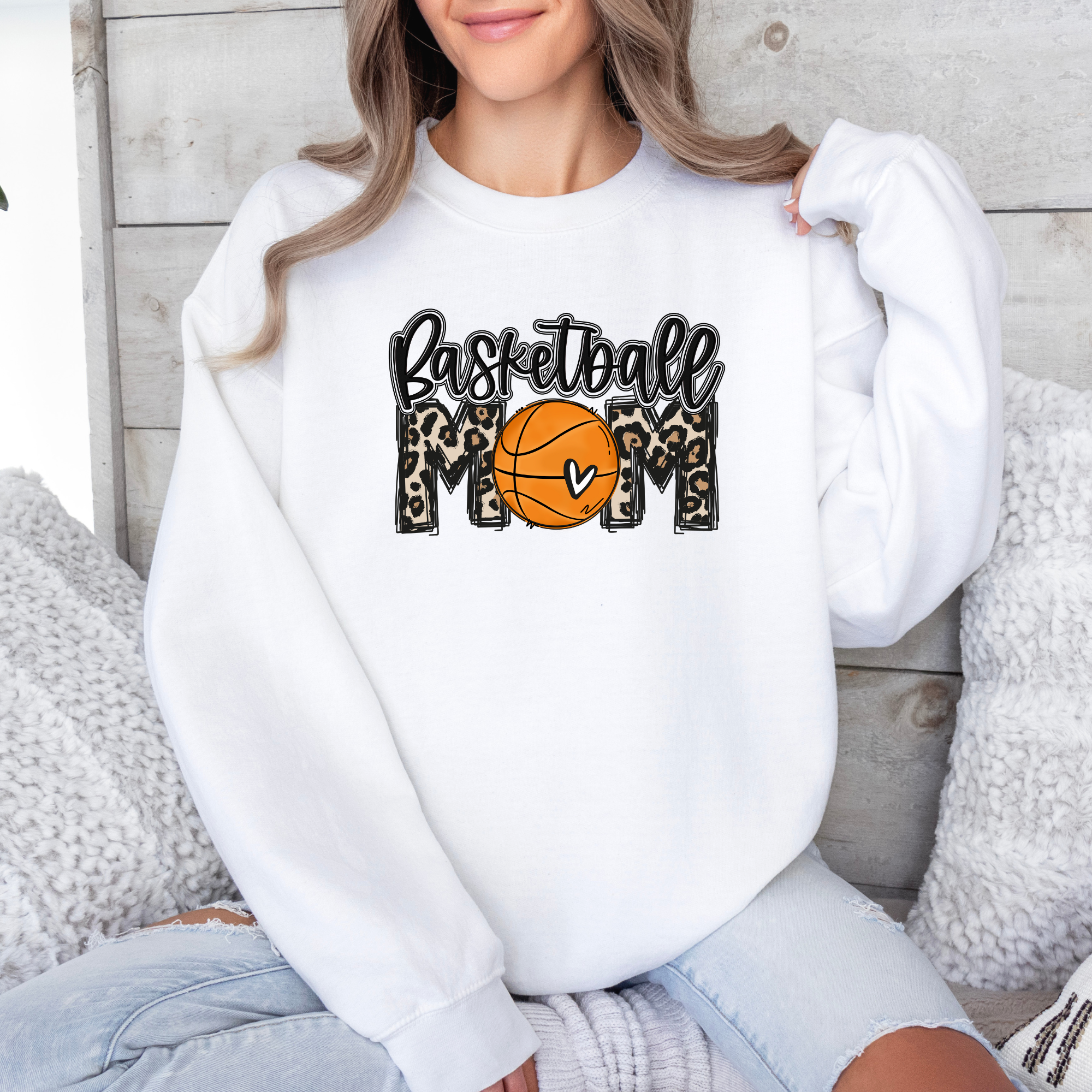 Basketball mom cheetah sweatshirt