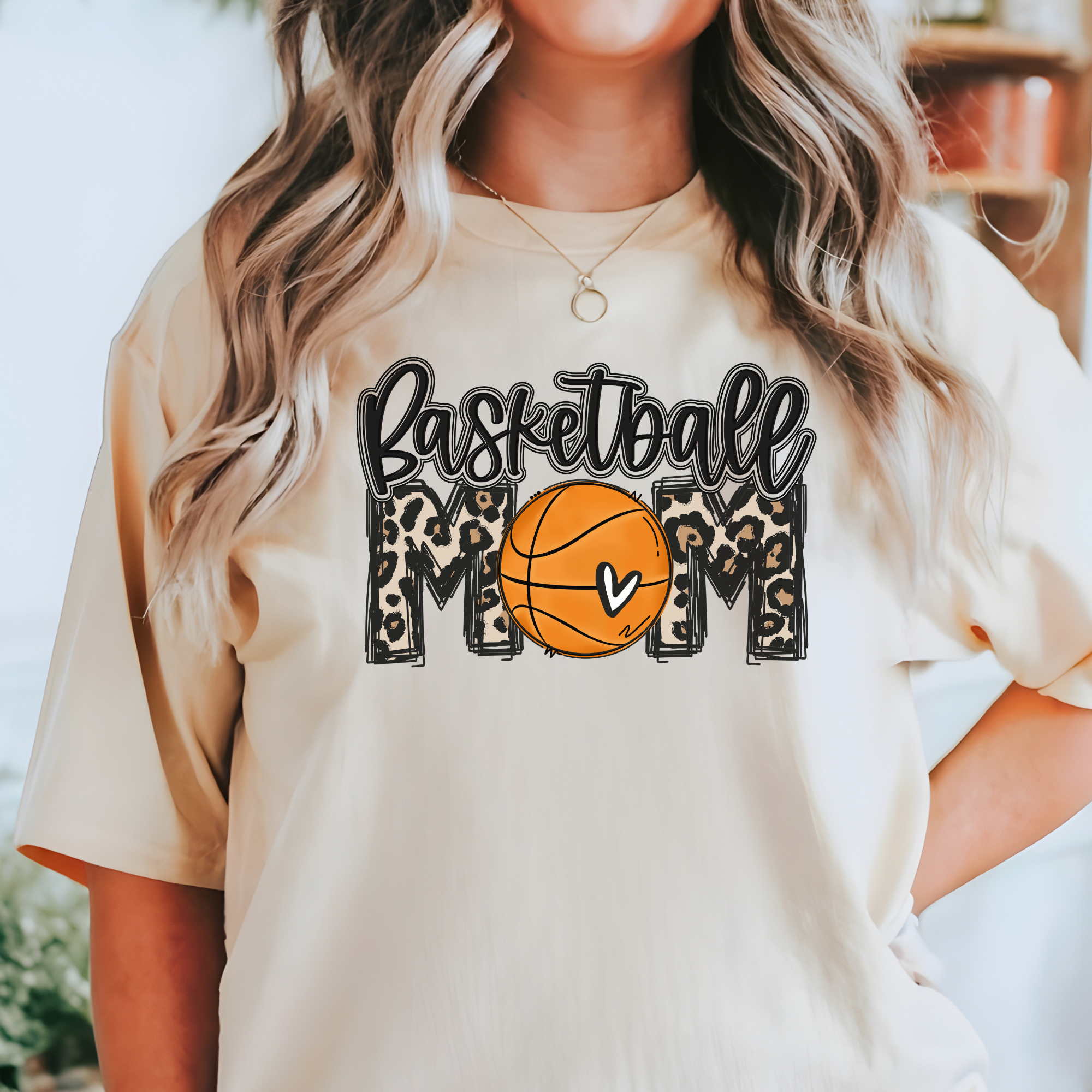 Basketball mom cheetah tshirt