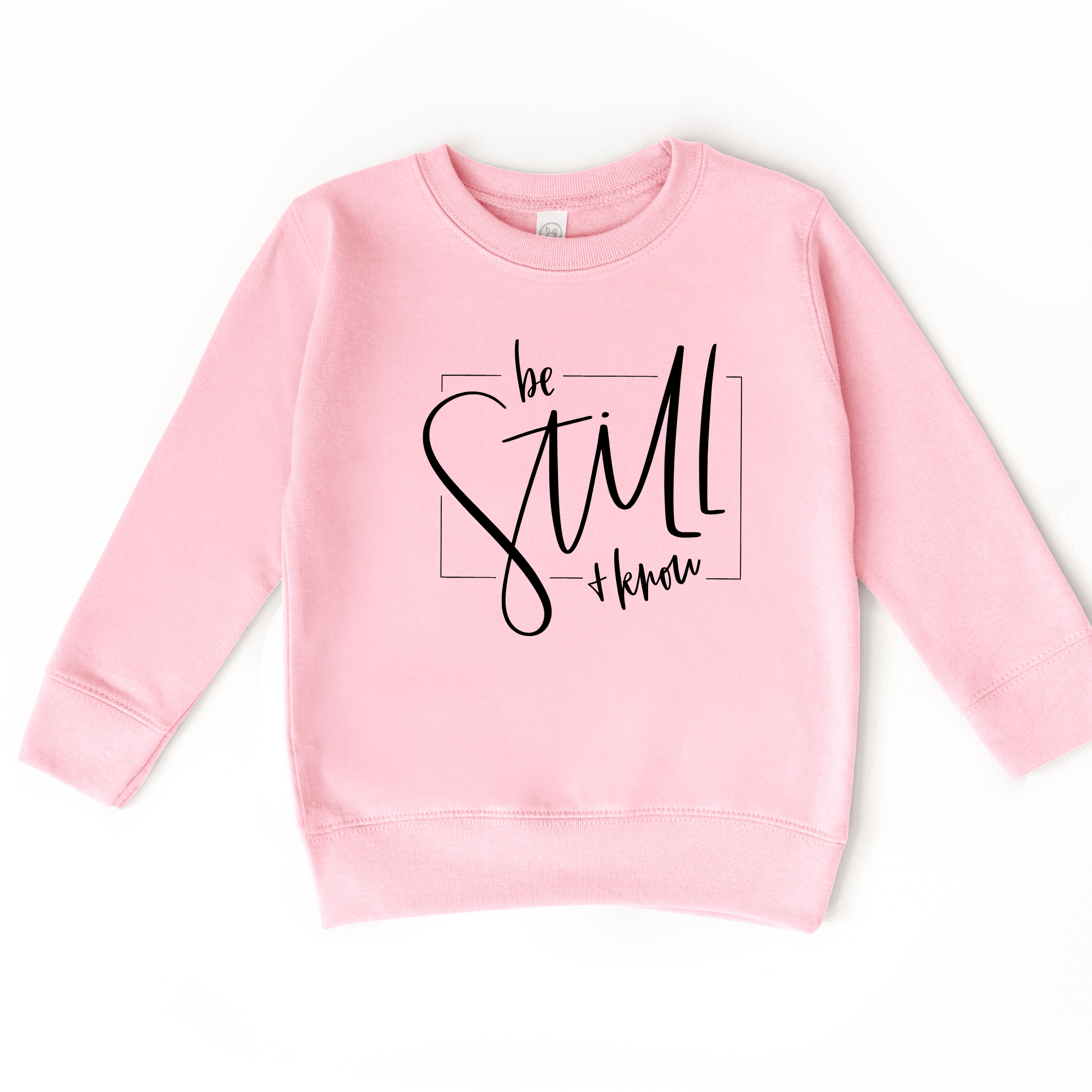 Be still and know kids christian sweatshirt for boys or girls.