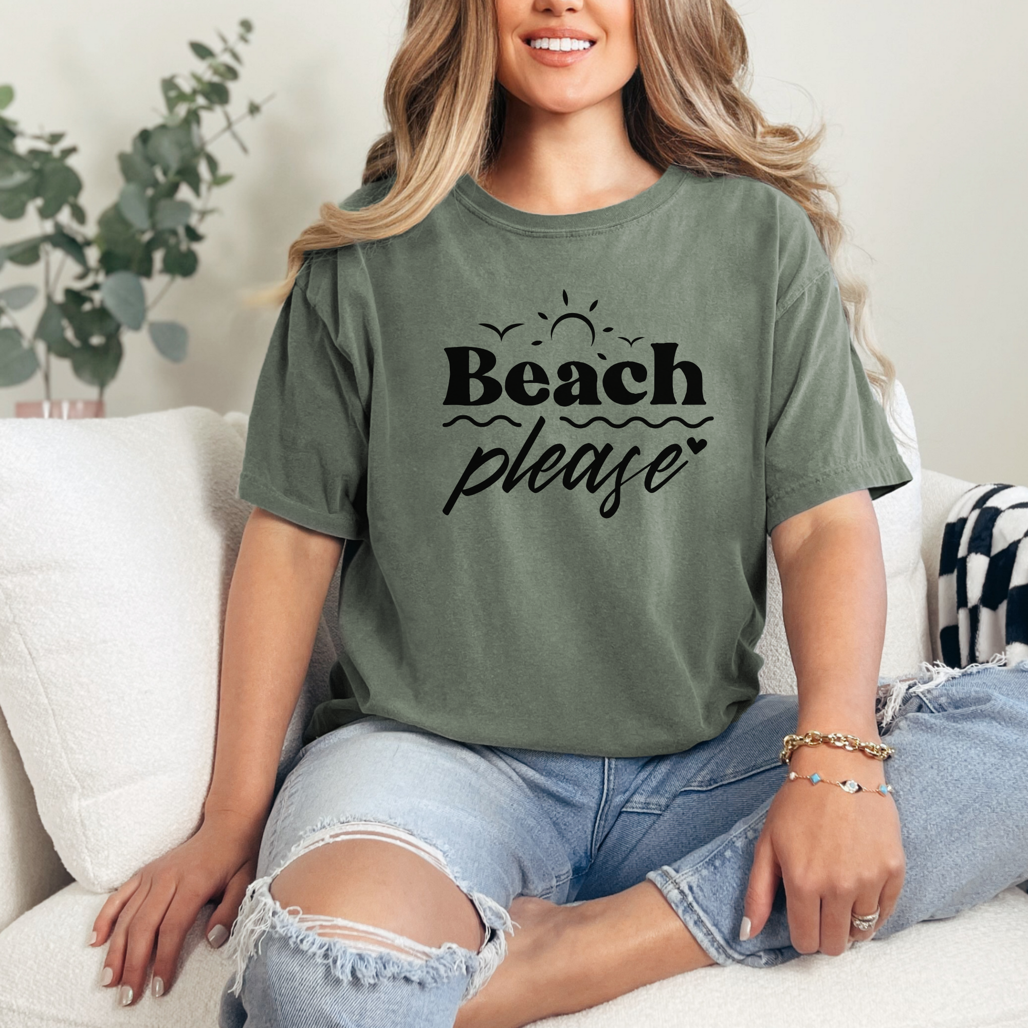 Beach please- women's tee