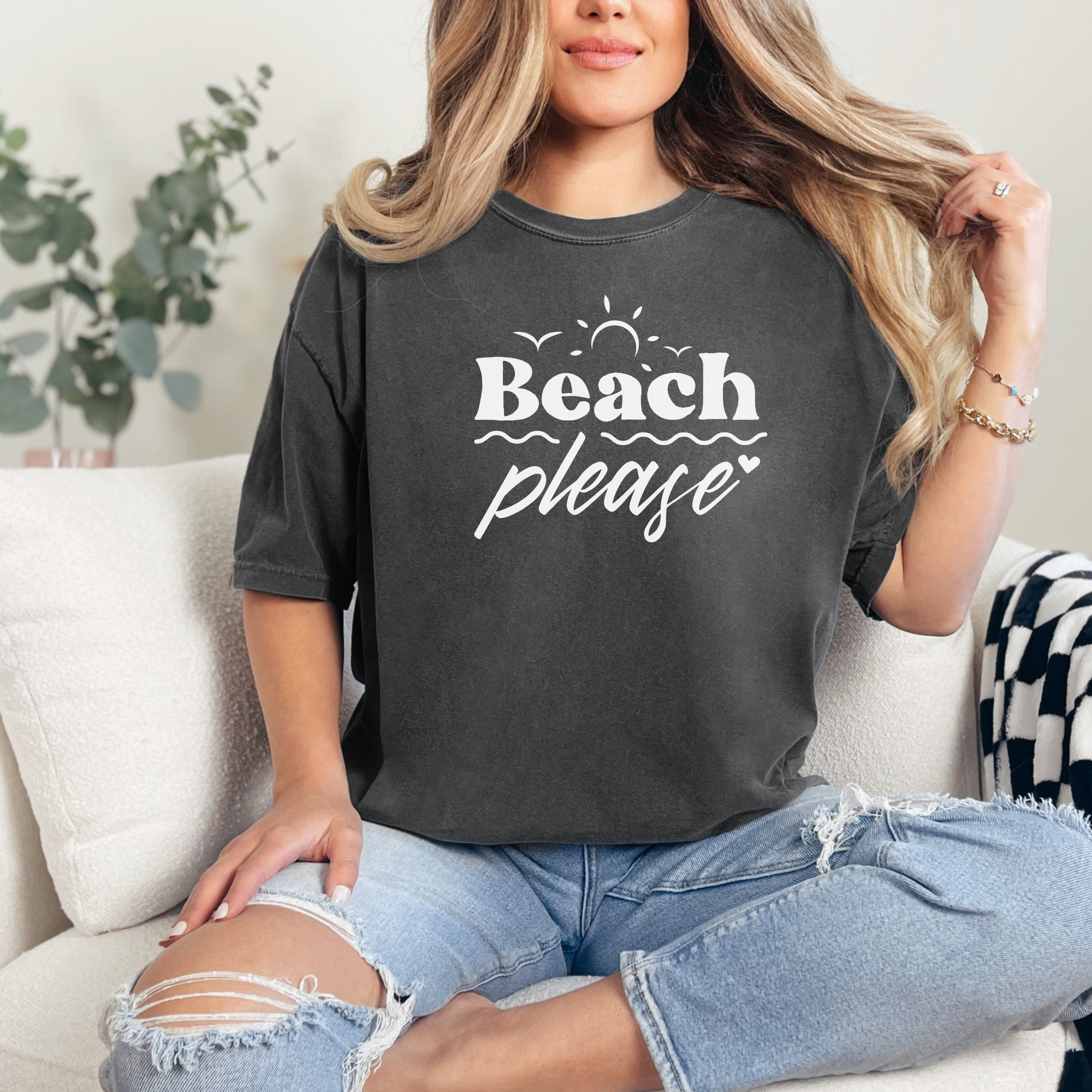 Beach please- women's tee