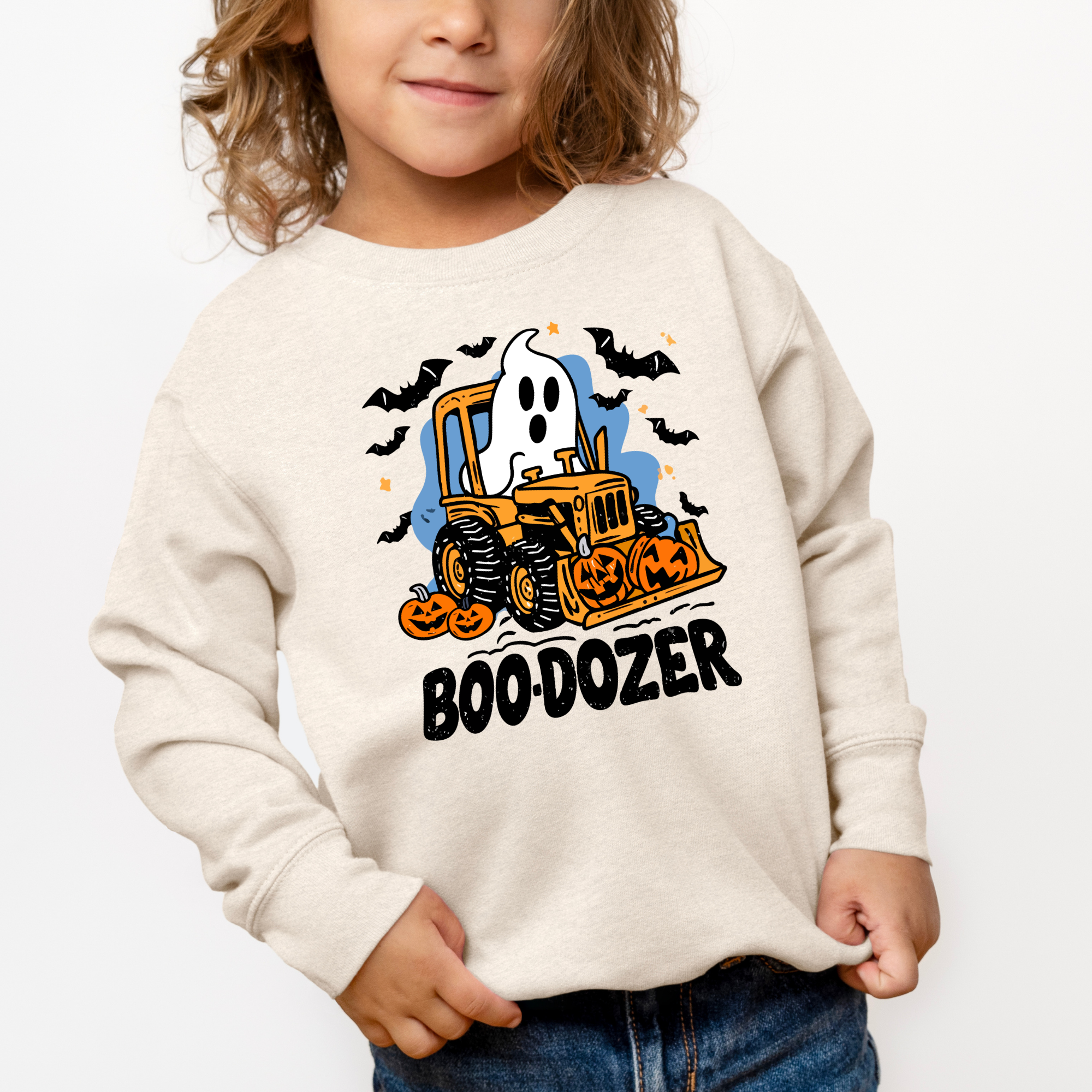 Boo-Dozer Sweatshirt | Boys Halloween Shirt