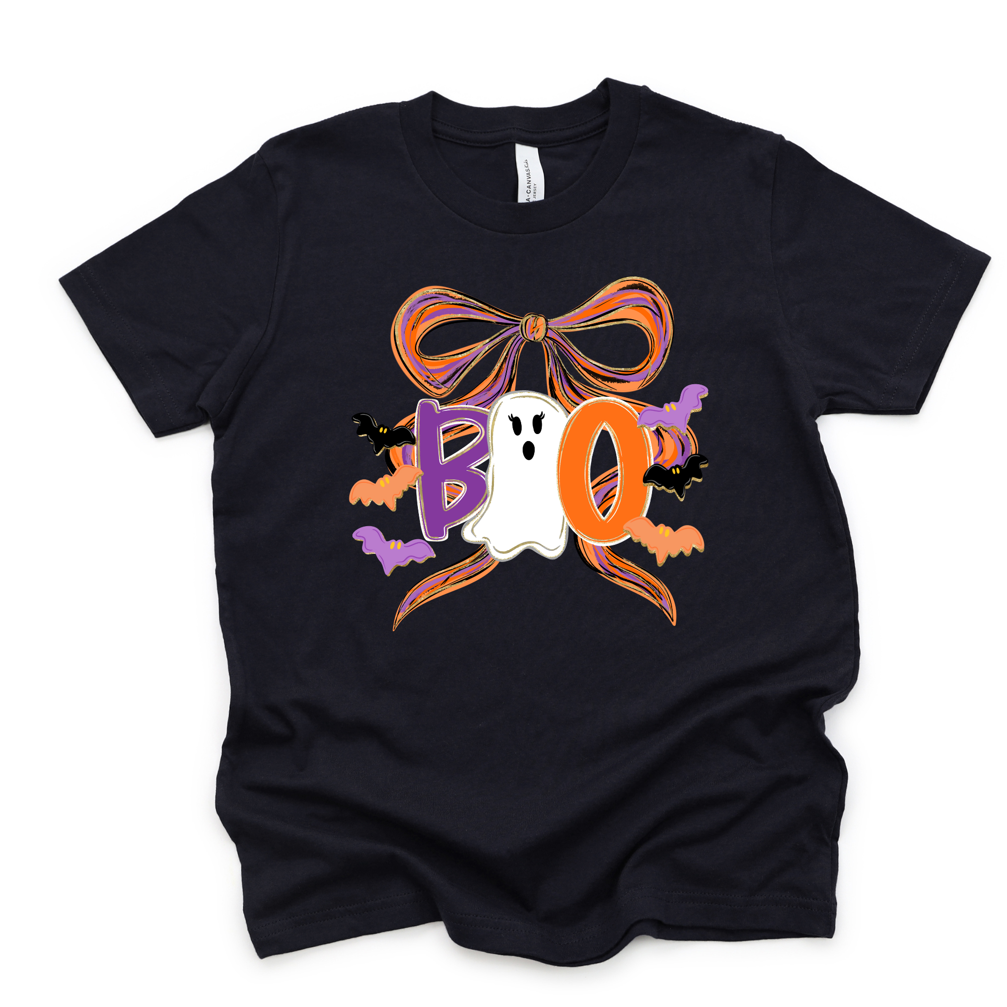 Boo Bow T-Shirt | Kids Halloween Shirt