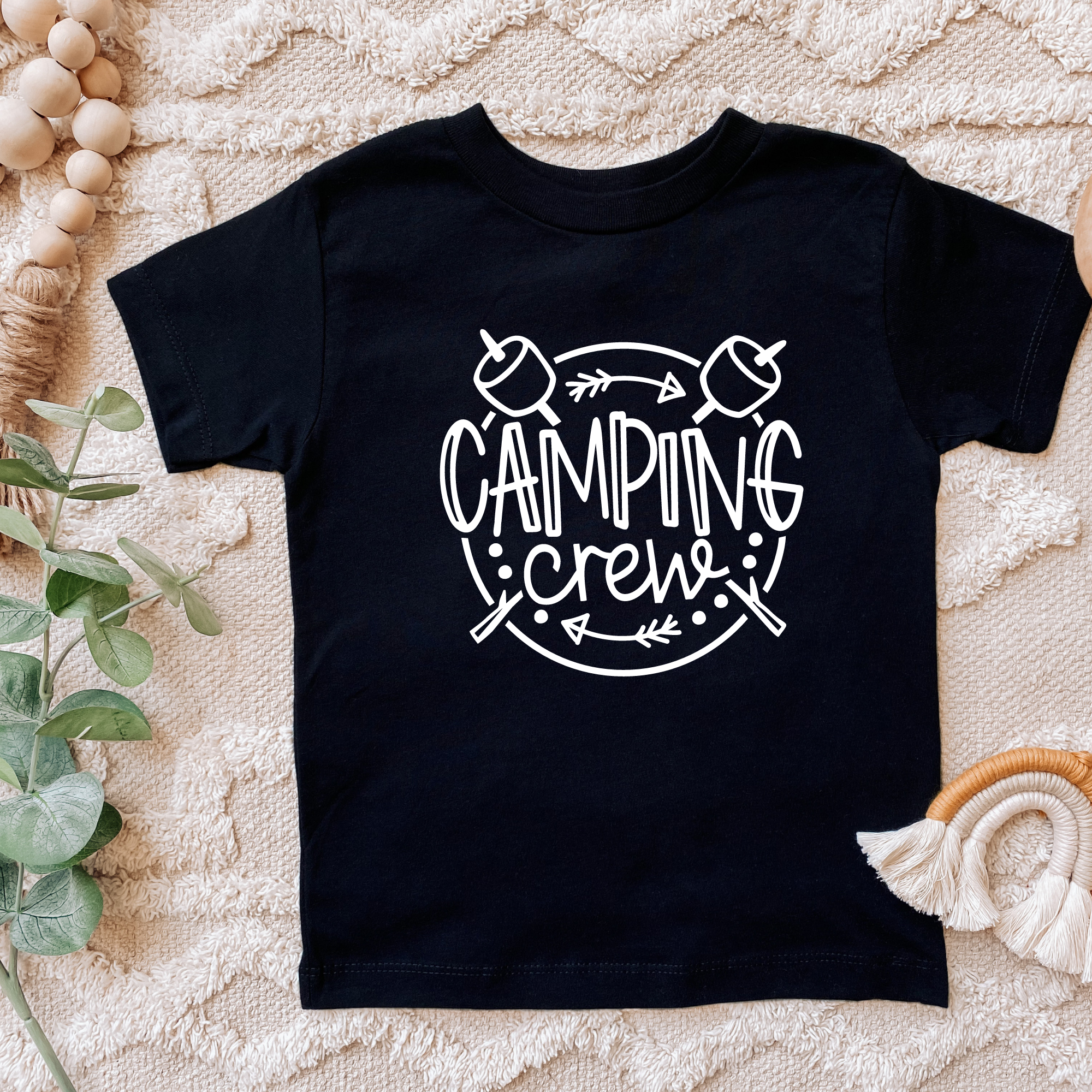 camping crew shirt for kids and toddlers