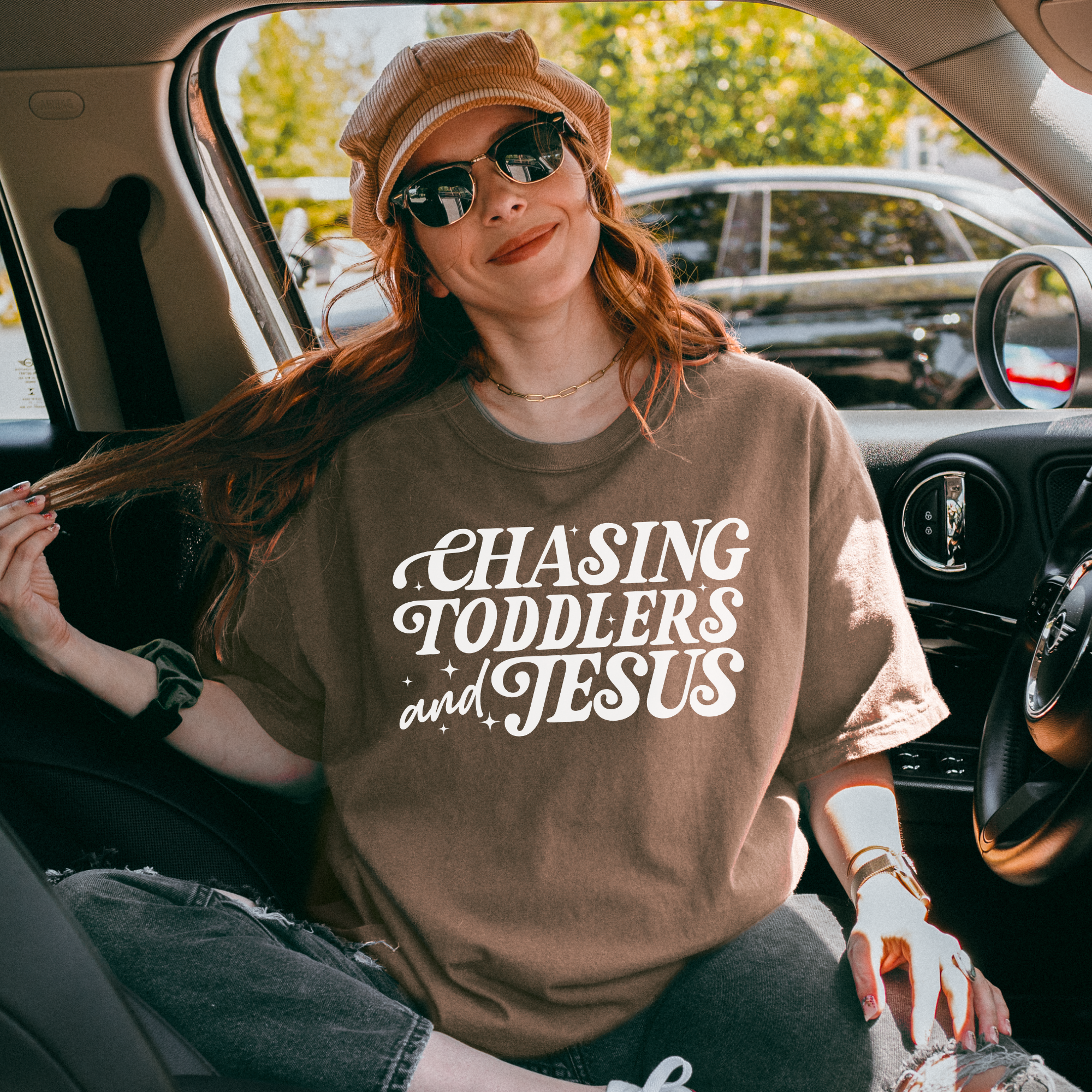 Chasing Toddlers and Jesus T-Shirt | Christian Mom Shirt