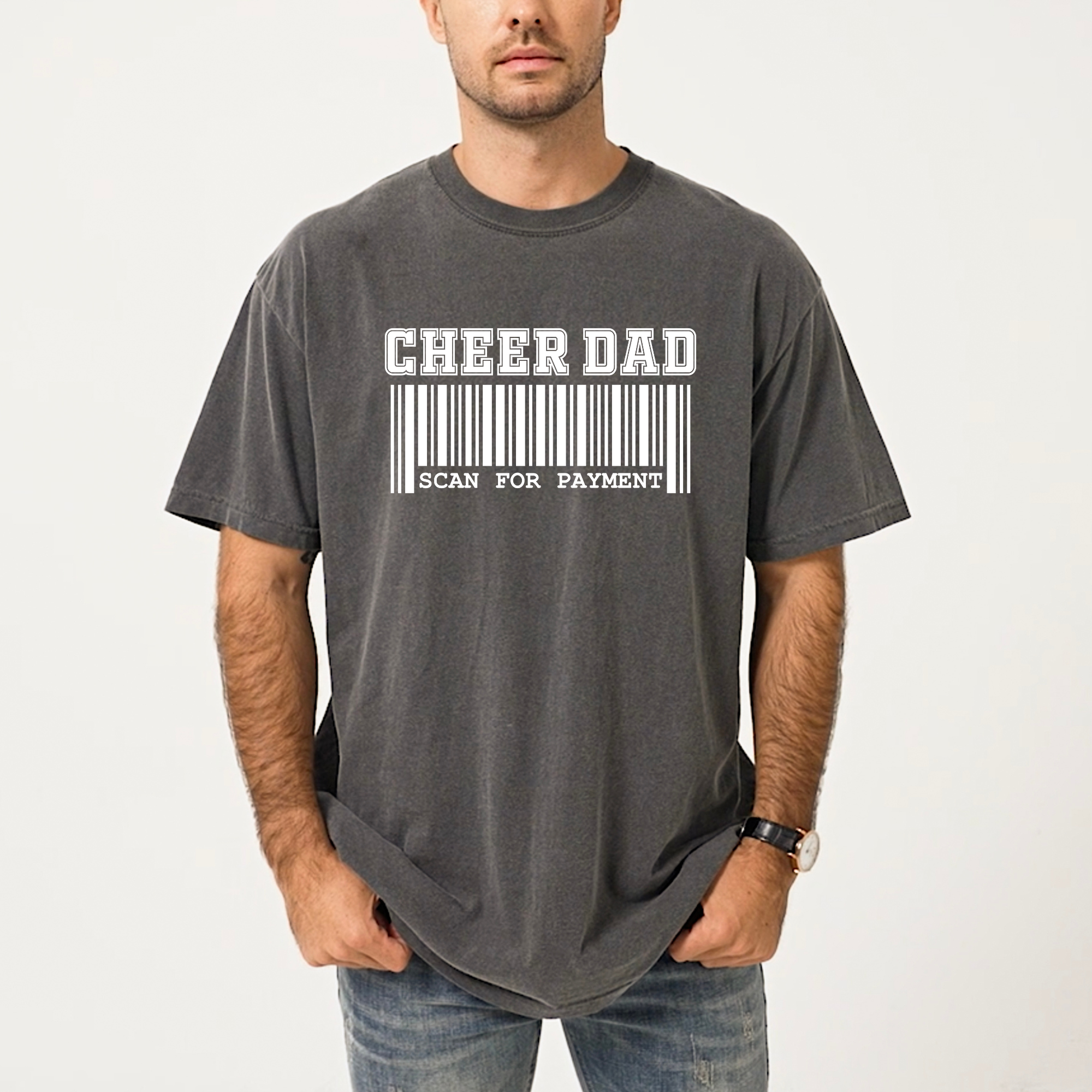 Cheer Dad Scan Payment T-shirt