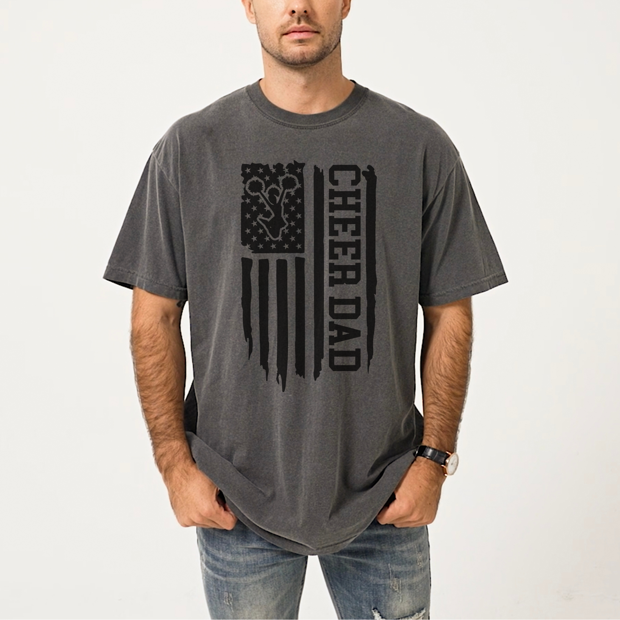 Cheer Dad Flag T-Shirt