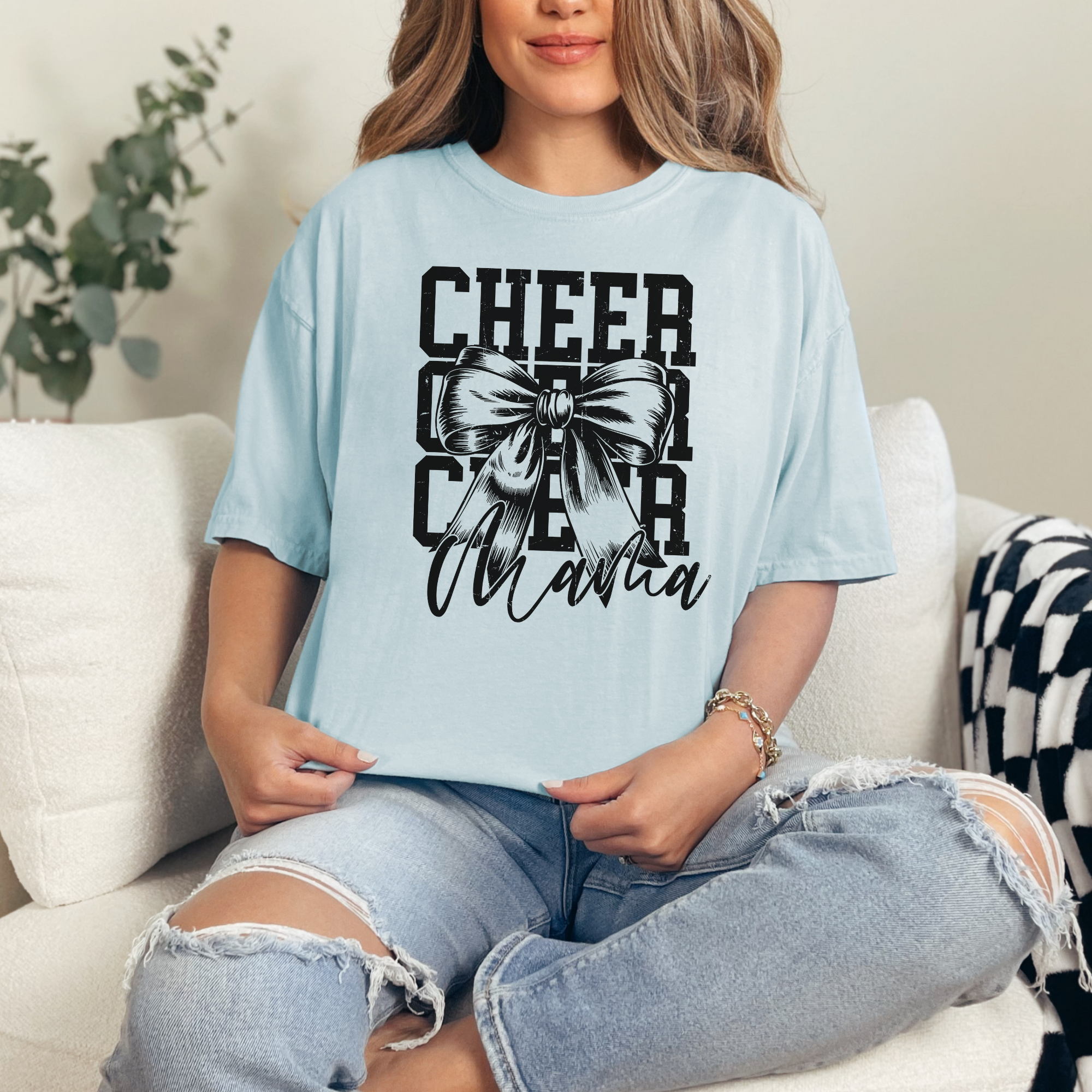 Cheer Mama Coquette Bow T-Shirt