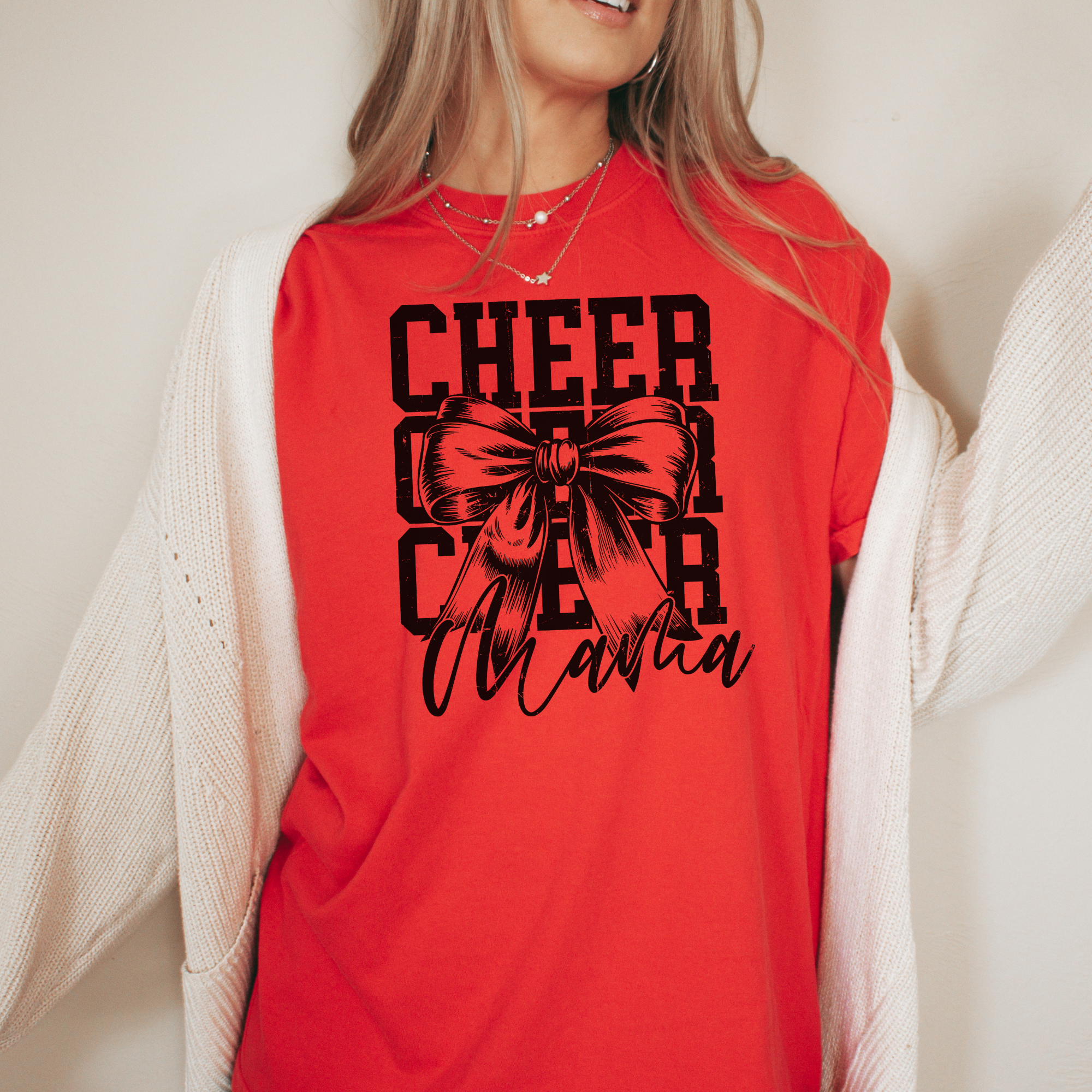 Cheer Mama Coquette Bow T-Shirt